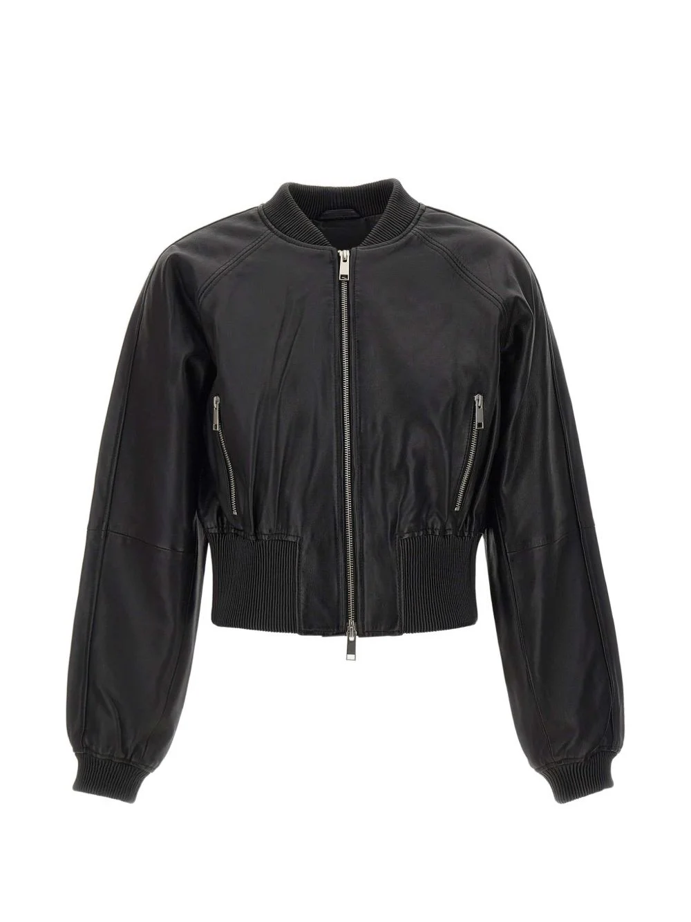 Dario elasticated leather jacket - 1