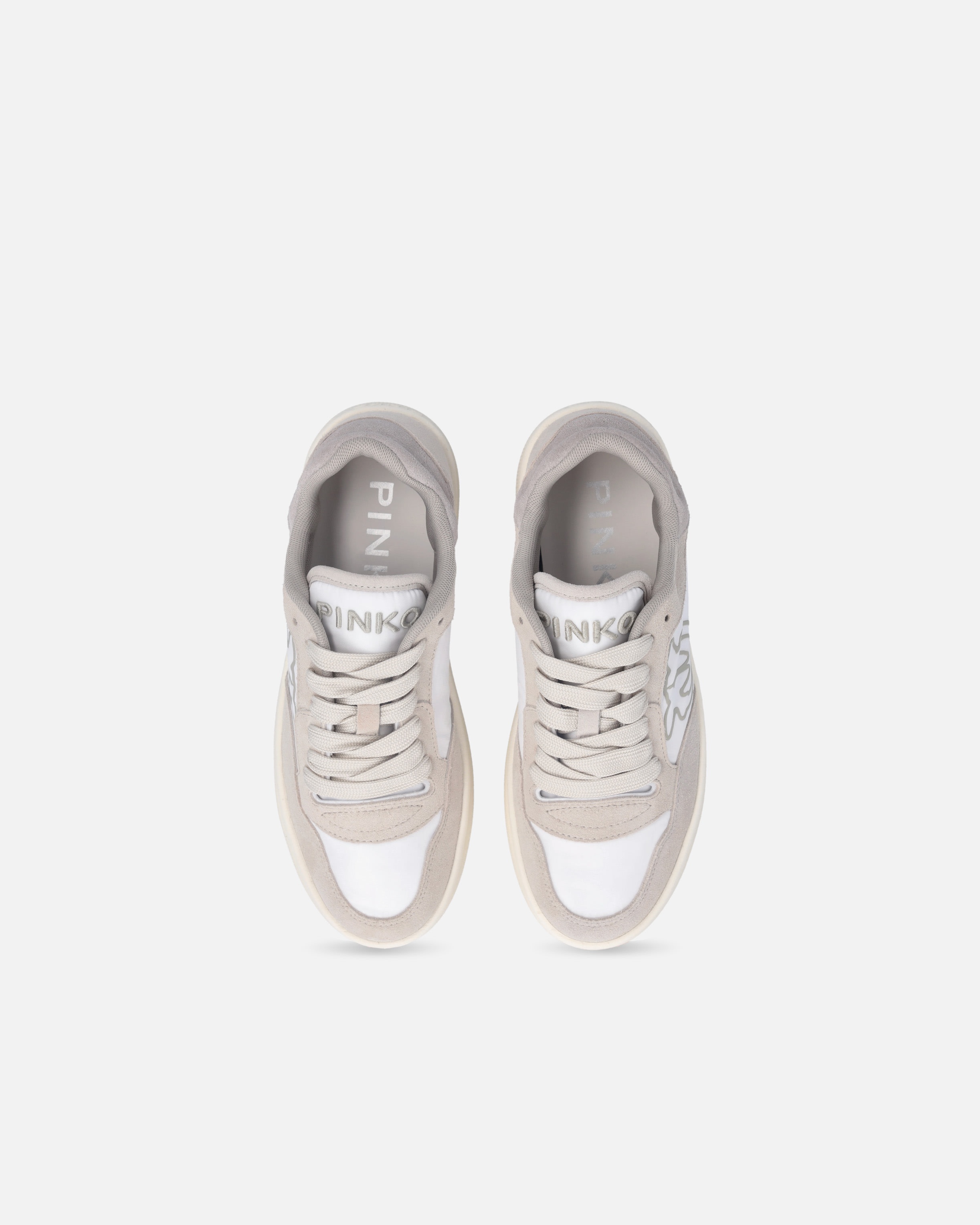 FLAT LEATHER SNEAKERS WITH CONTRASTING LOGO - 9