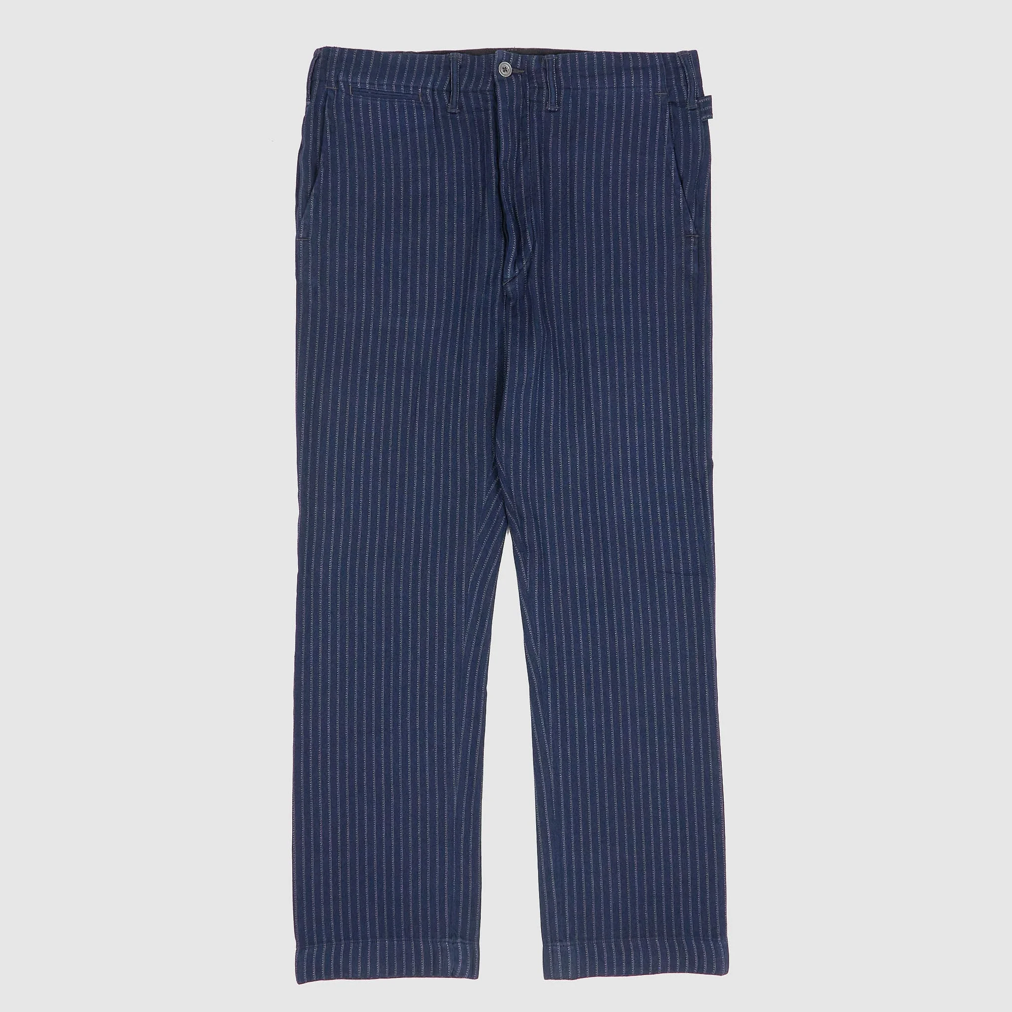 Double RL Engineered Fit Indigo Striped Trousers - 1