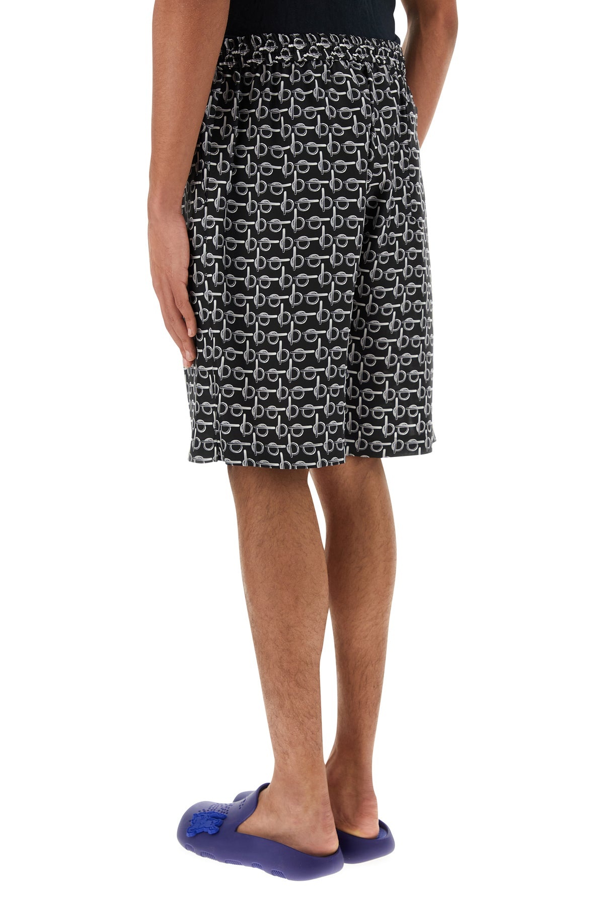 Printed silk bermuda shorts - 4