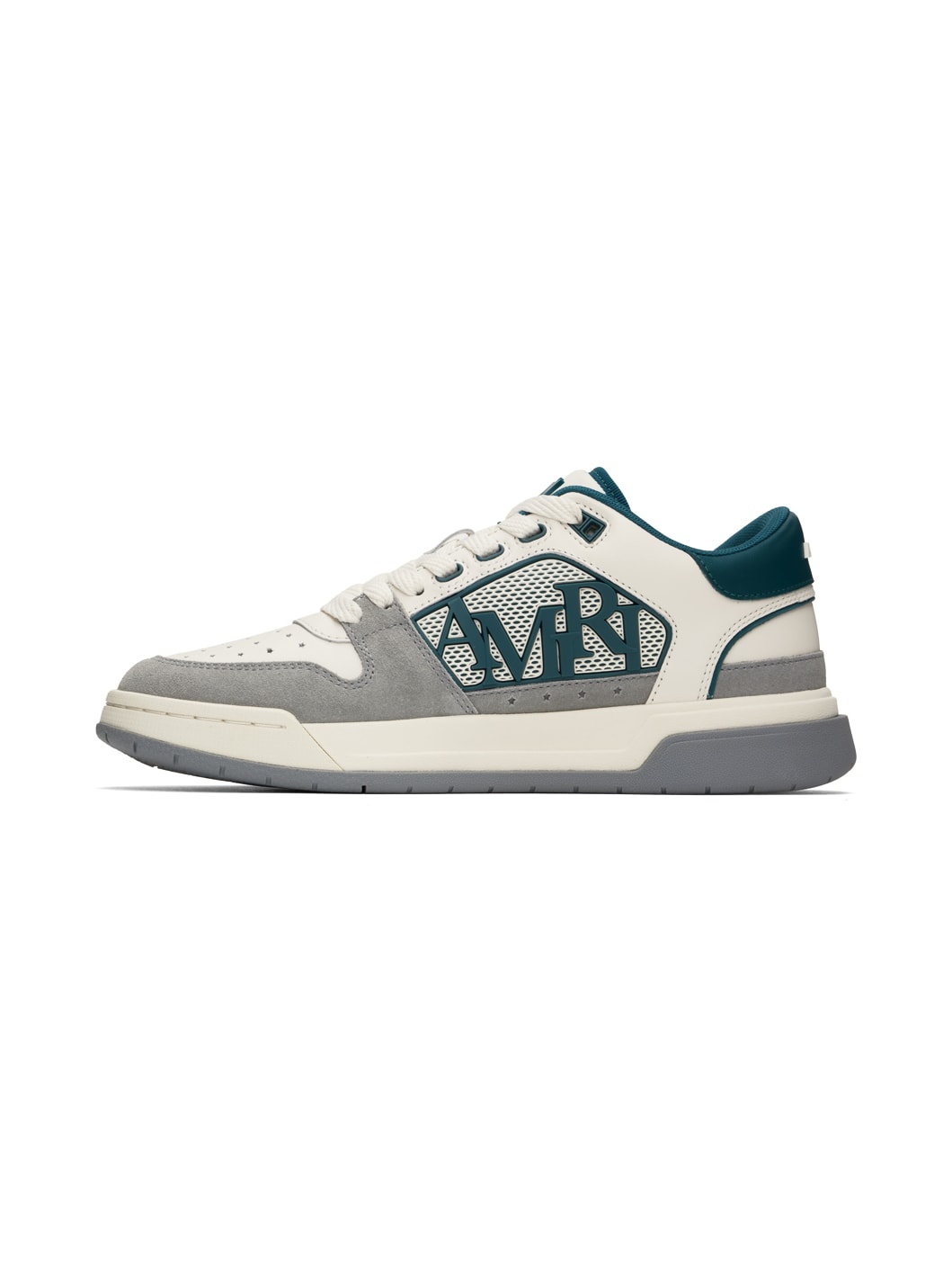 White & Green Classic Low Sneakers - 3