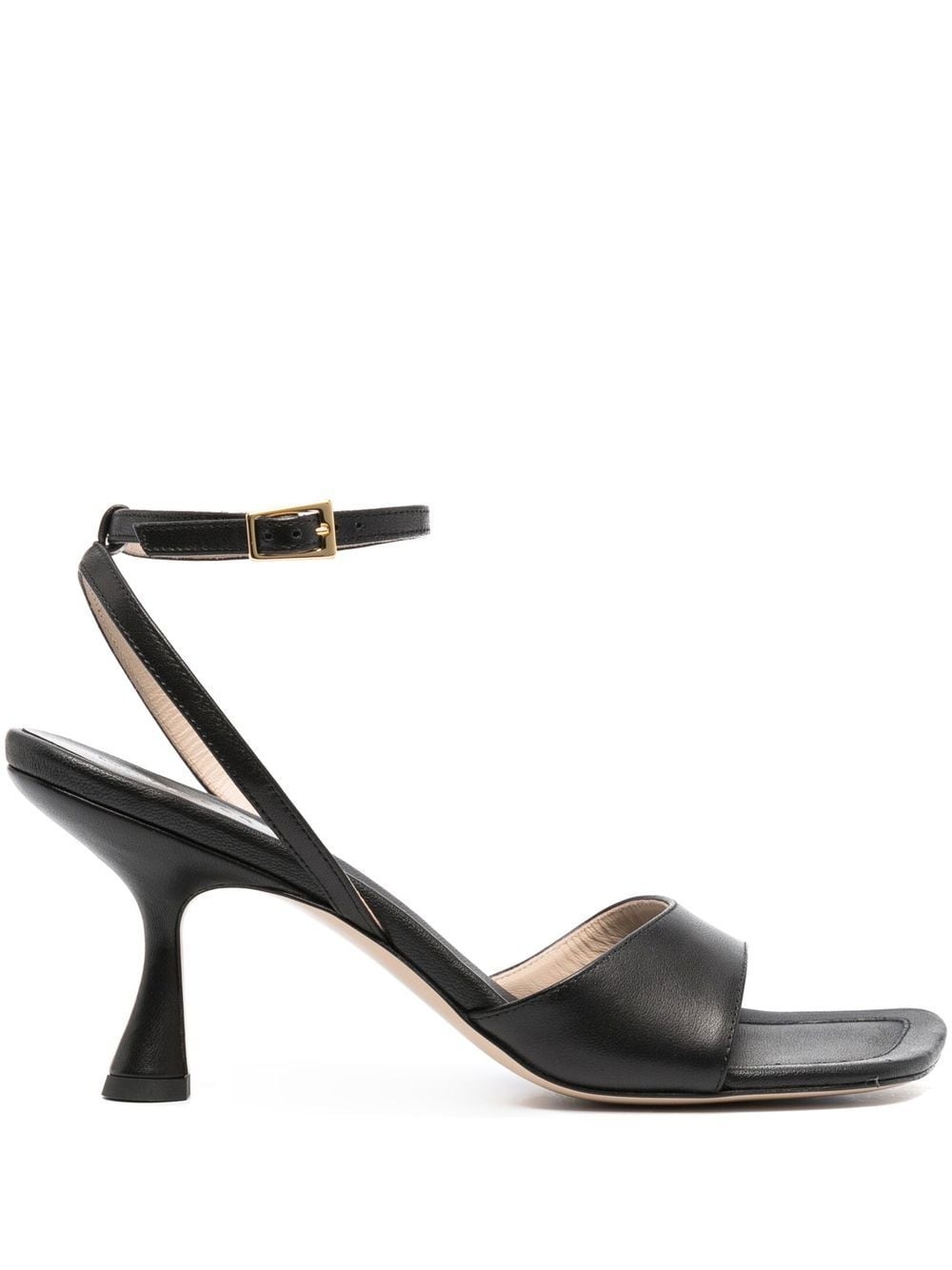 80mm leather heeled sandals - 1