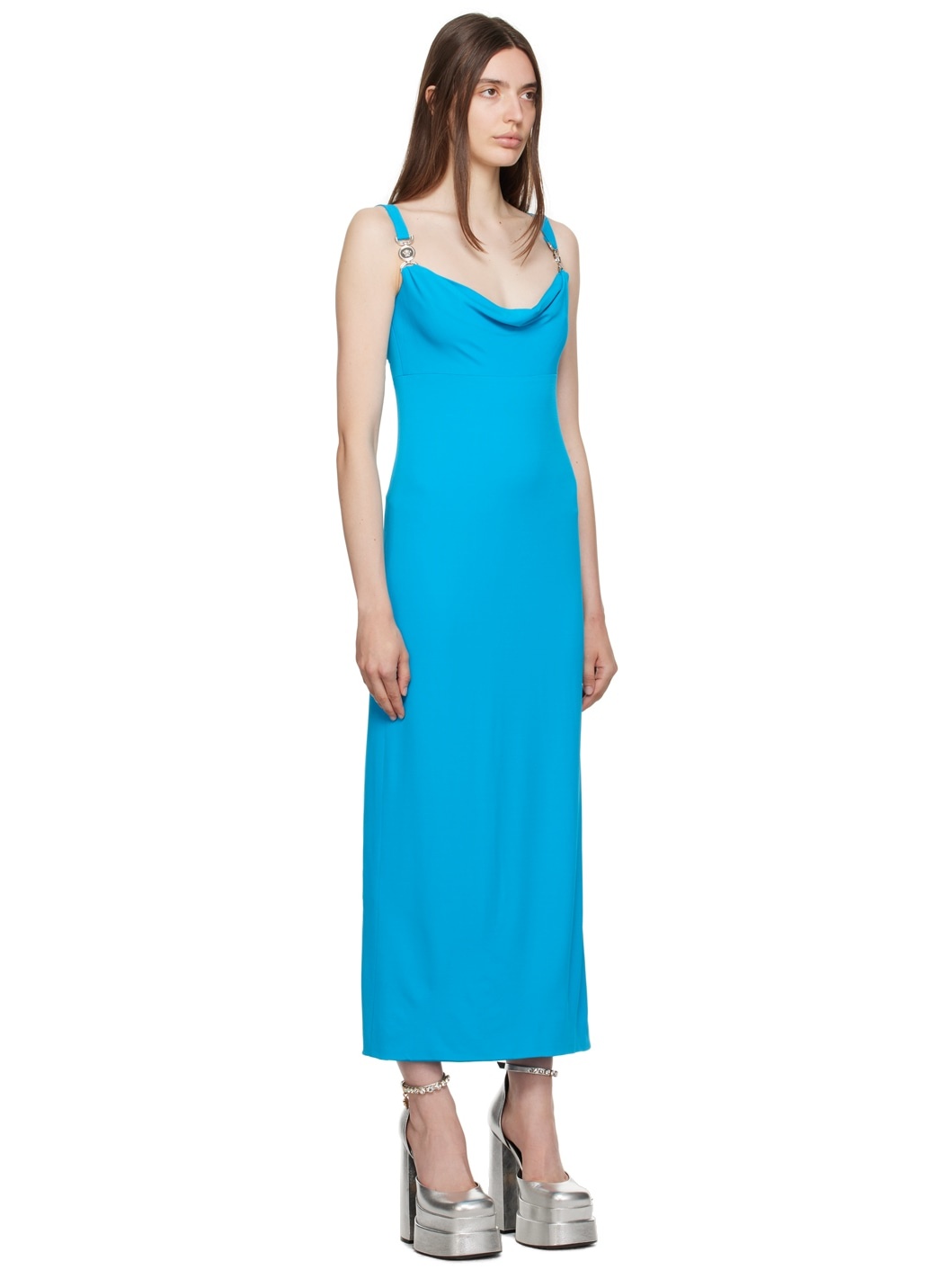Blue Medusa Midi Dress - 2