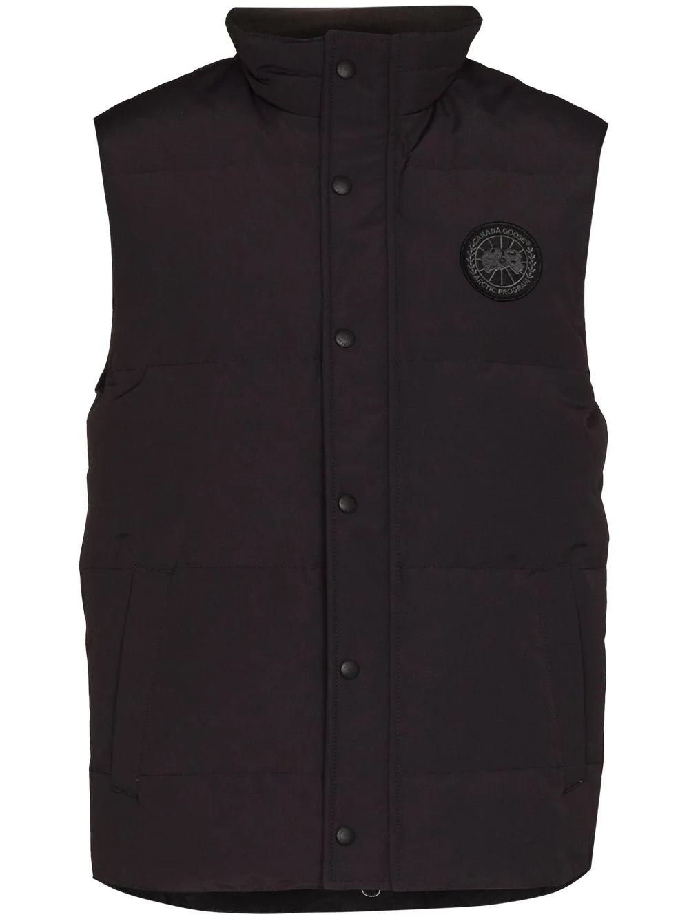 Garson logo-patch padded gilet - 1