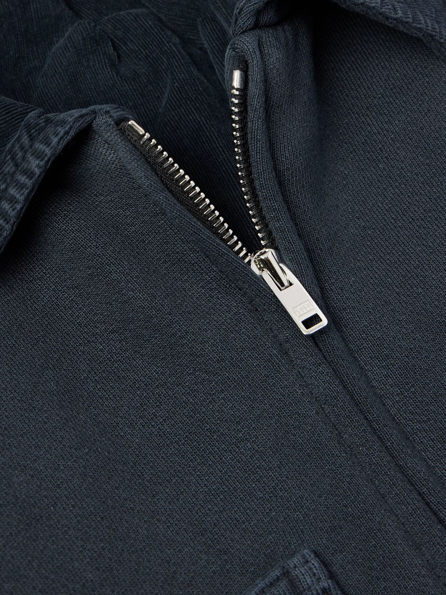 Cotton-Jersey Zip-Up Jacket Black - 4