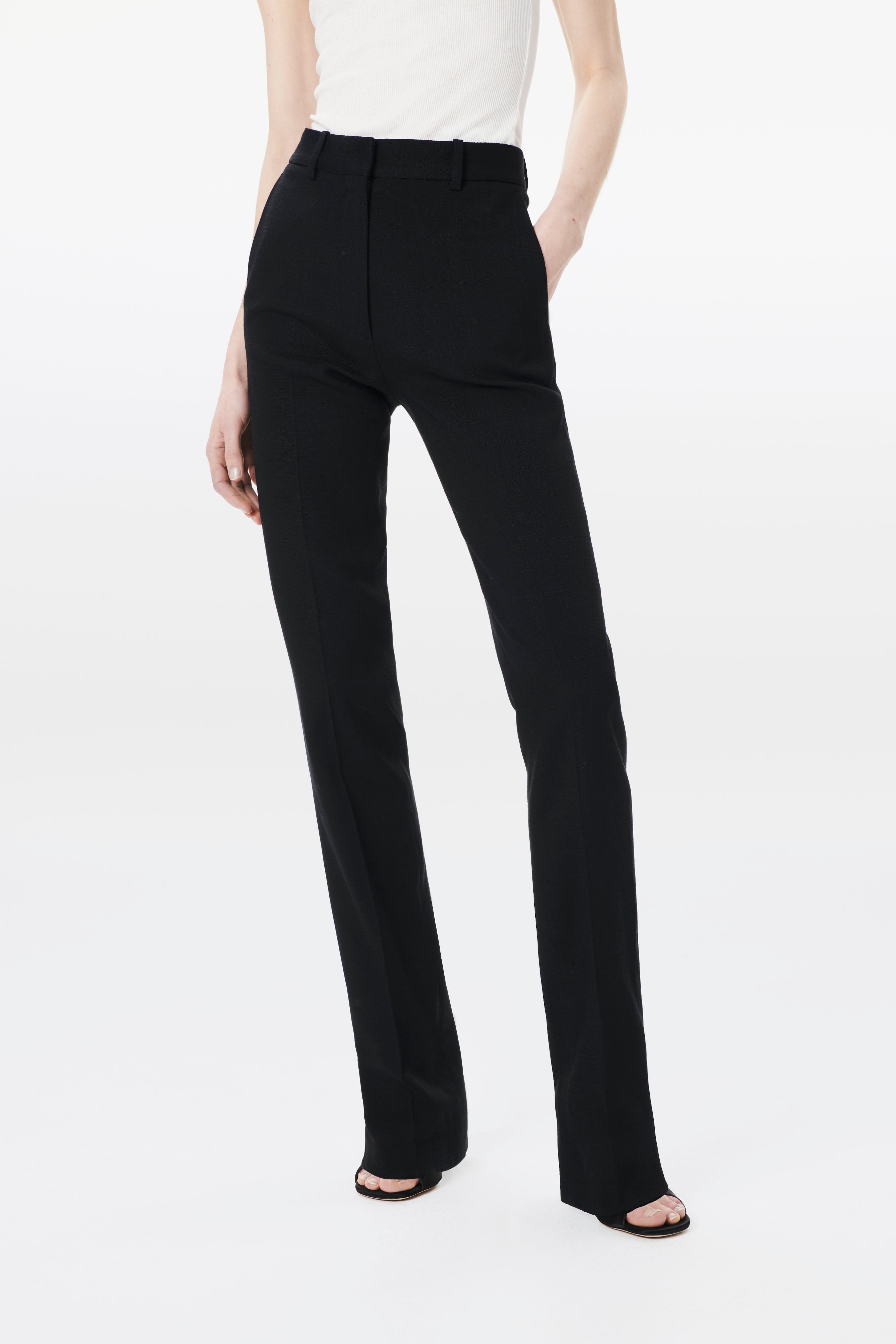 Tailored Slim-Leg Trouser in Black - 3