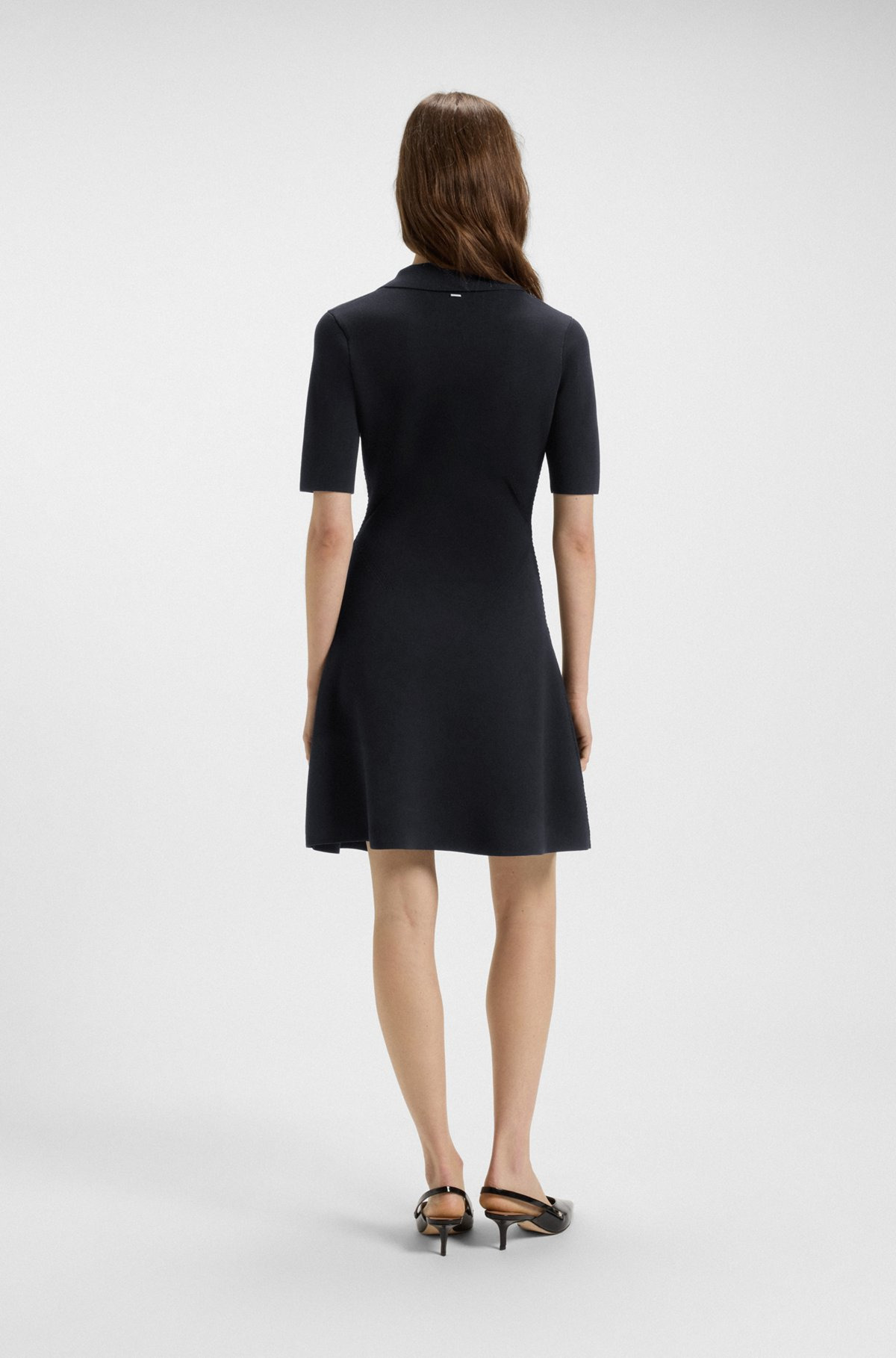 KNITTED DRESS WITH SKIPPER COLLAR - 5