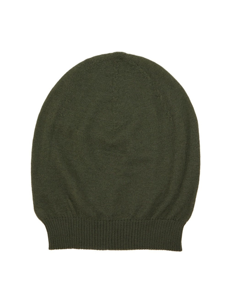 Green Virgin Wool Beanie 1