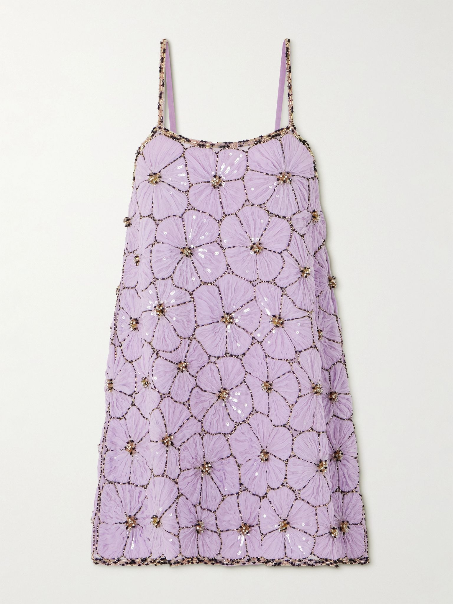 Sedgewick embellished crepe de chine mini dress Purple - 1