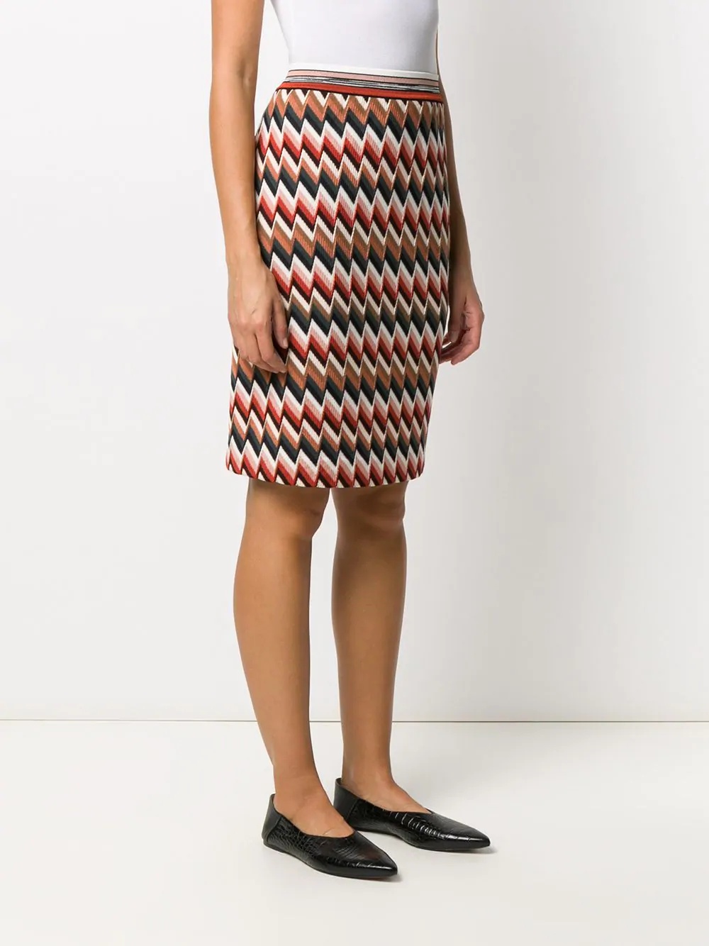 geometric knit pencil skirt - 3