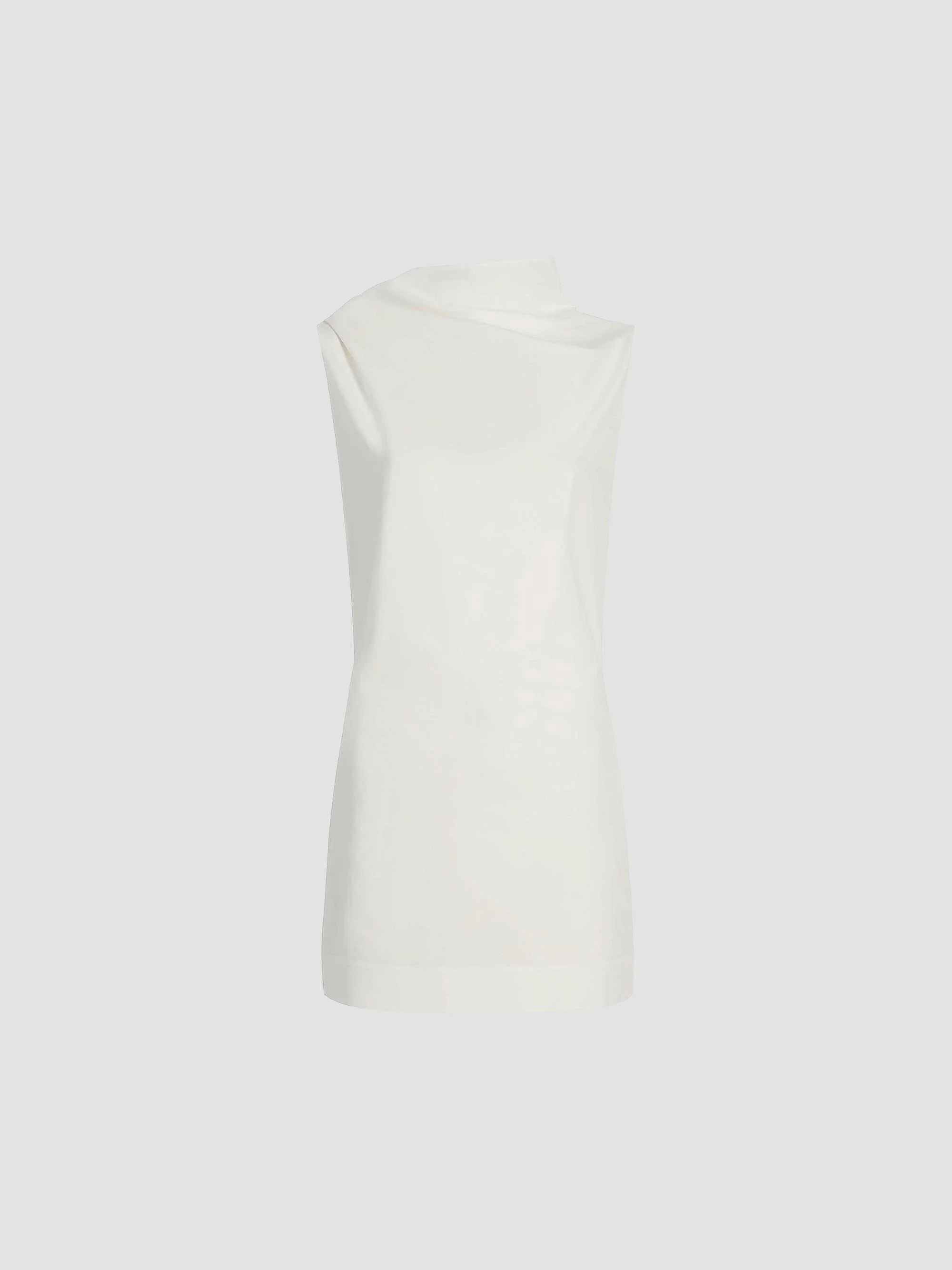 Women's Astor Draped Cotton Minidress - Chalk - 1
