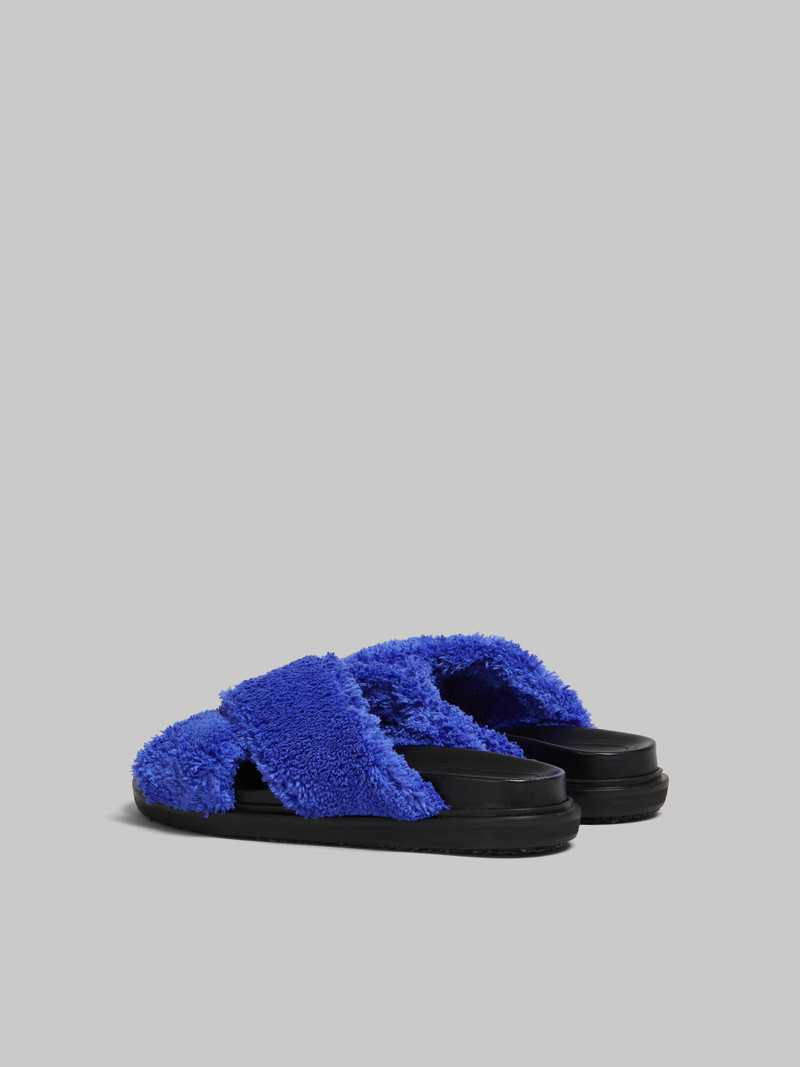 Marni BLUE TERRY SLIDE SANDAL outlook