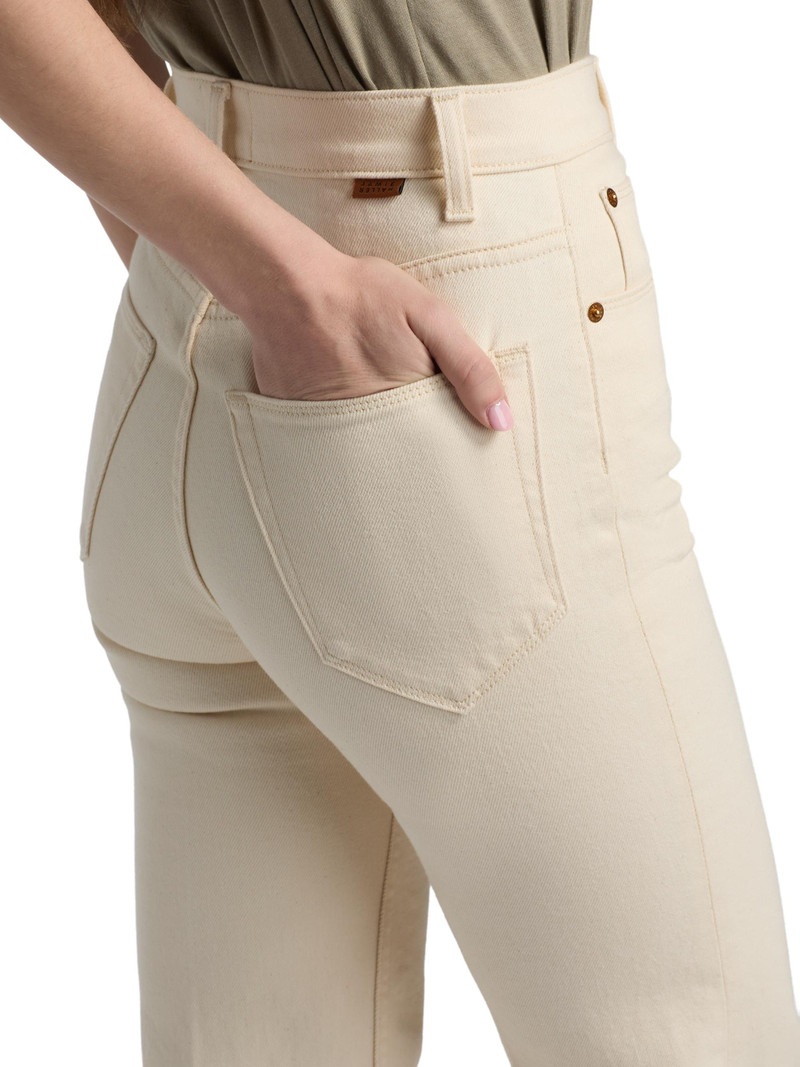Women's The Crease Bootcut Jeans - Ecru 6
