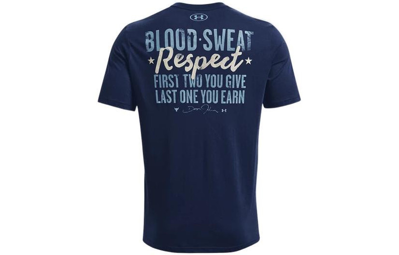 Under Armour Under Armour Project Rock Respect the Grind T-Shirt 'College Navy' 1370482-408 outlook