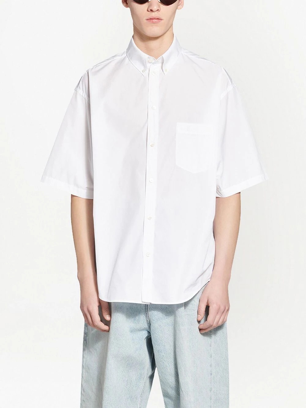 short-sleeve button-up shirt - 3