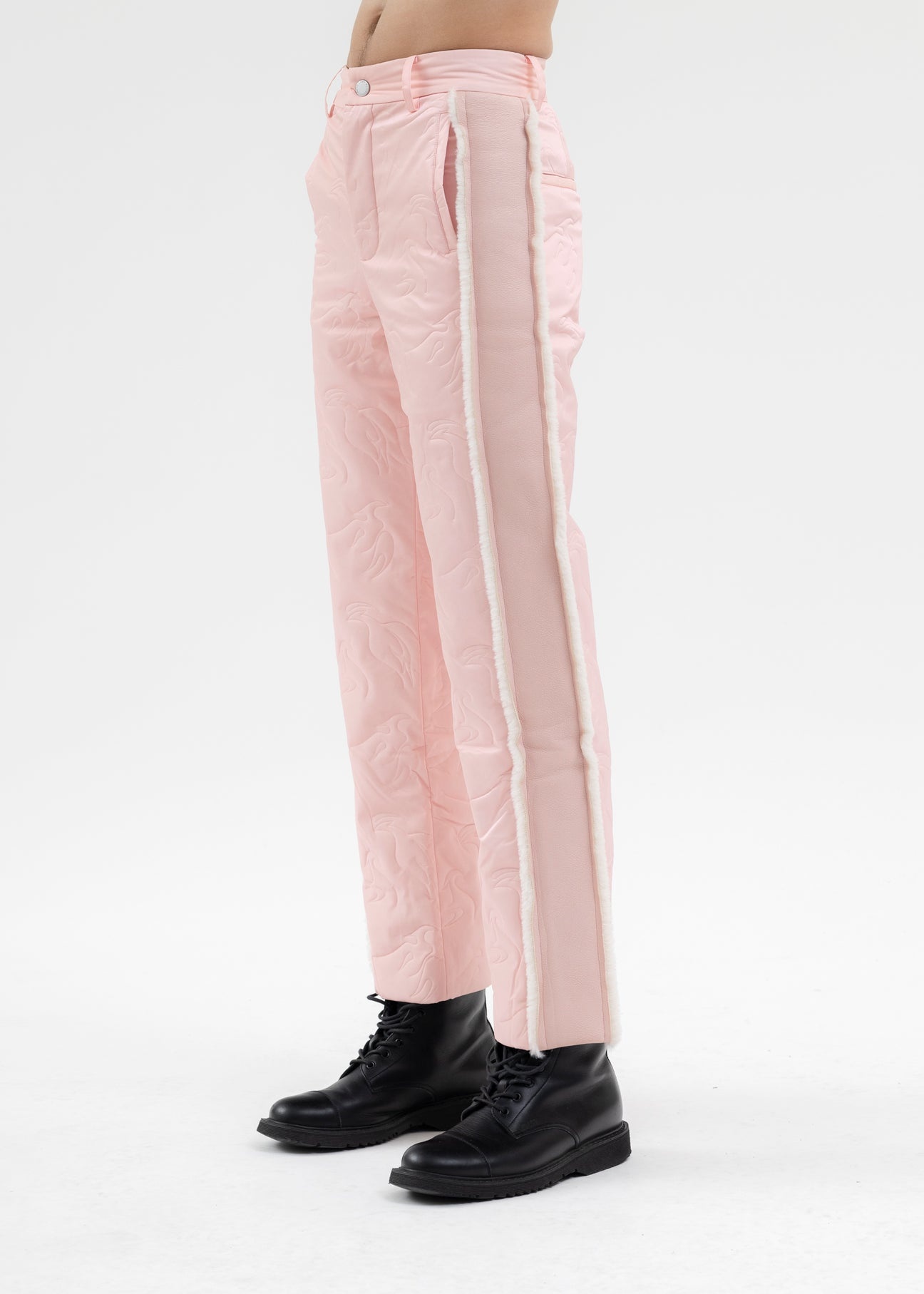 PINK QUILTED PHOENIX TROUSERS - 2