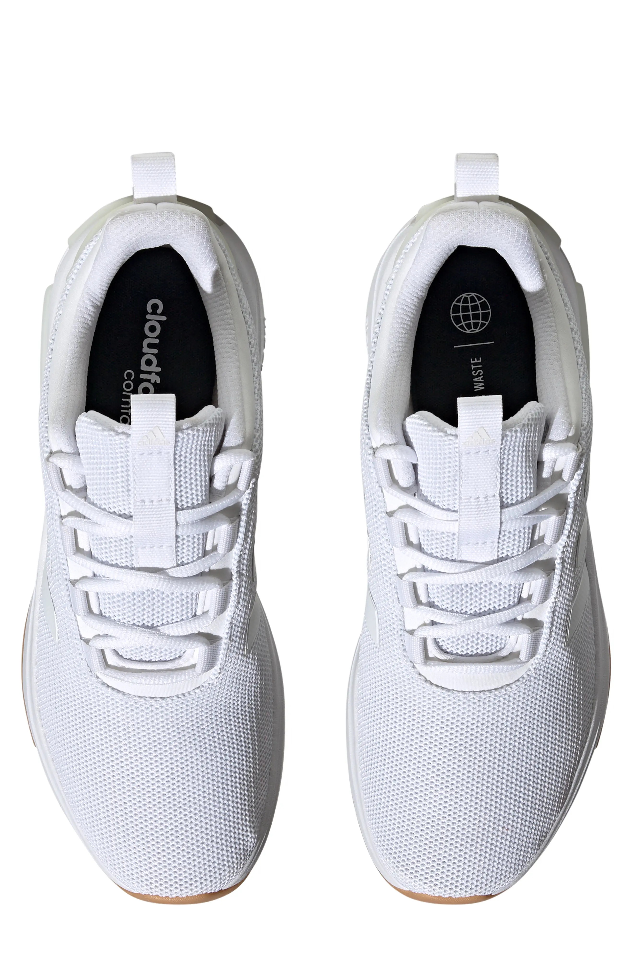 Racer TR23 Running Sneaker in White/White/Gum - 4