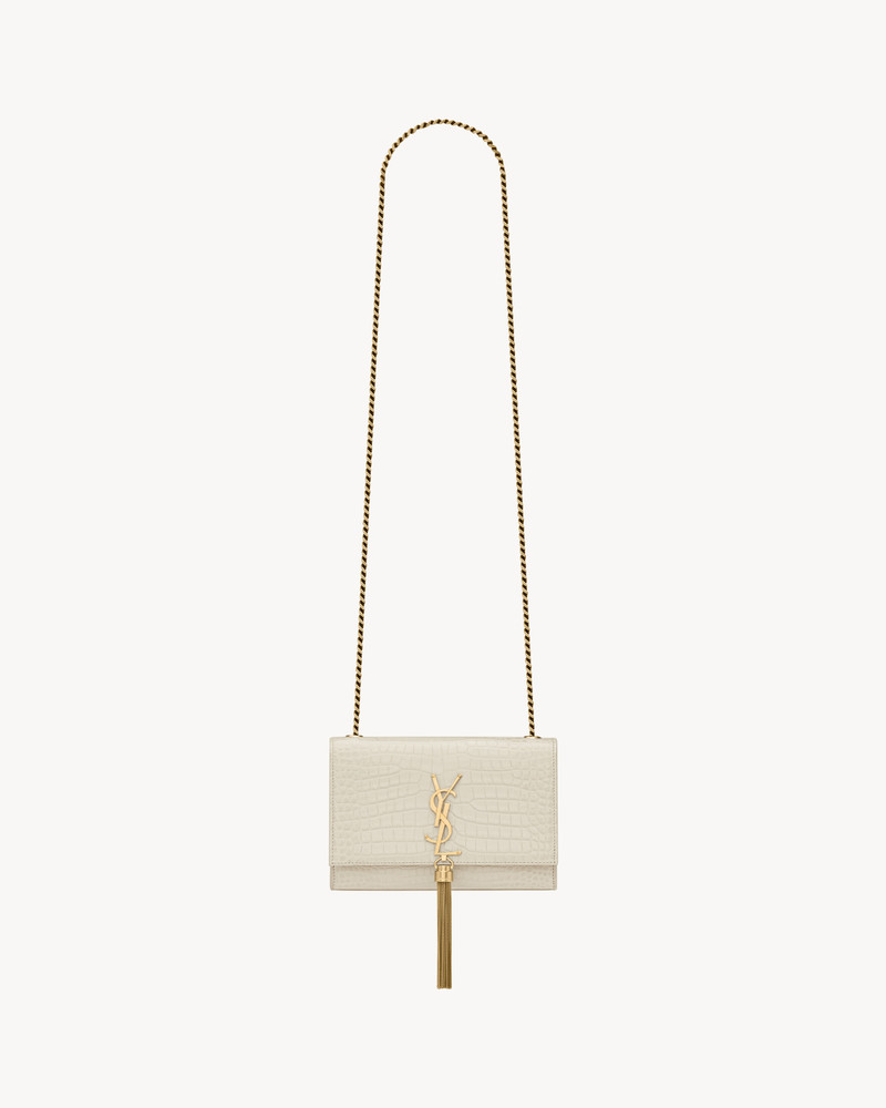 KATE SMALL TASSEL IN CROCODILE-EMBOSSED LEATHER 1