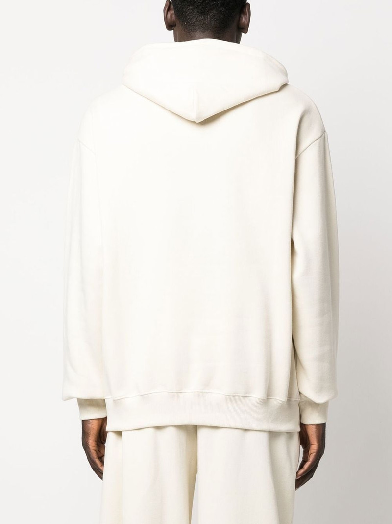 logo-embroidered organic cotton hoodie 5