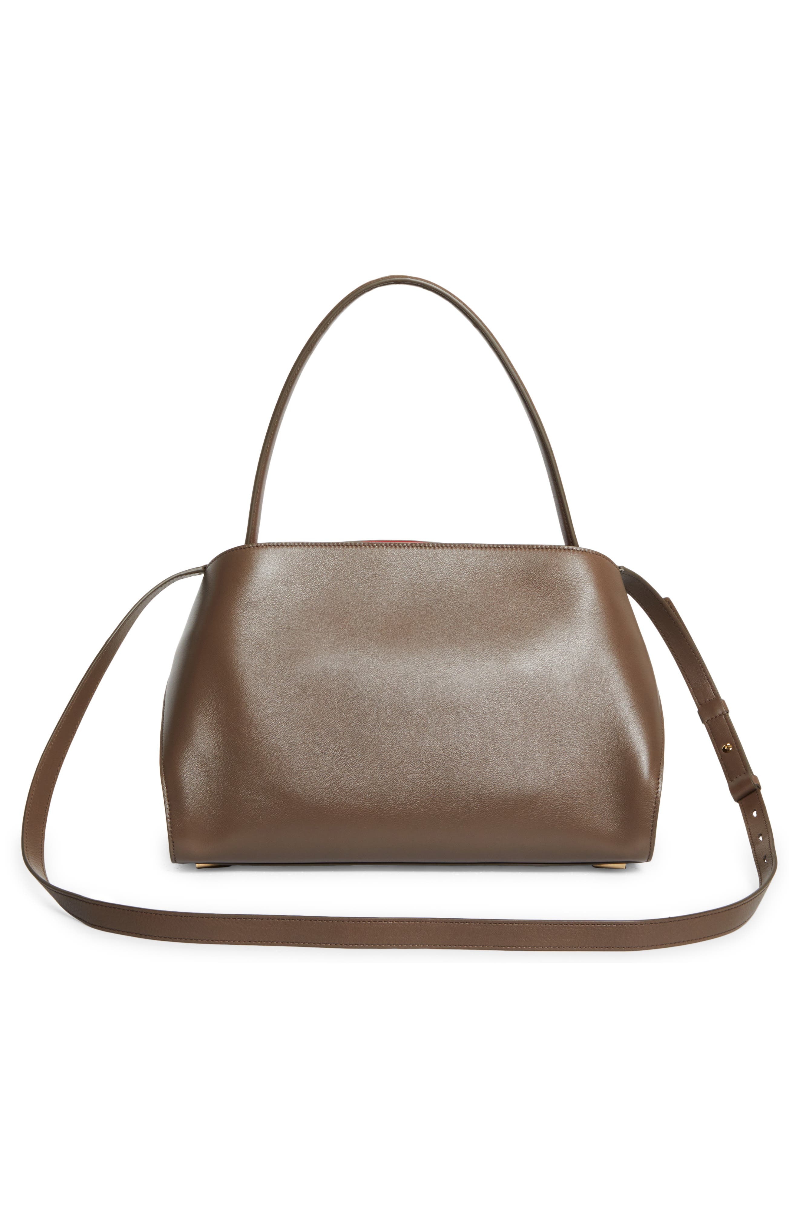 FERRAGAMO Small Hug Leather Top Handle Bag in Clay/Flame Red at Nordstrom - 3