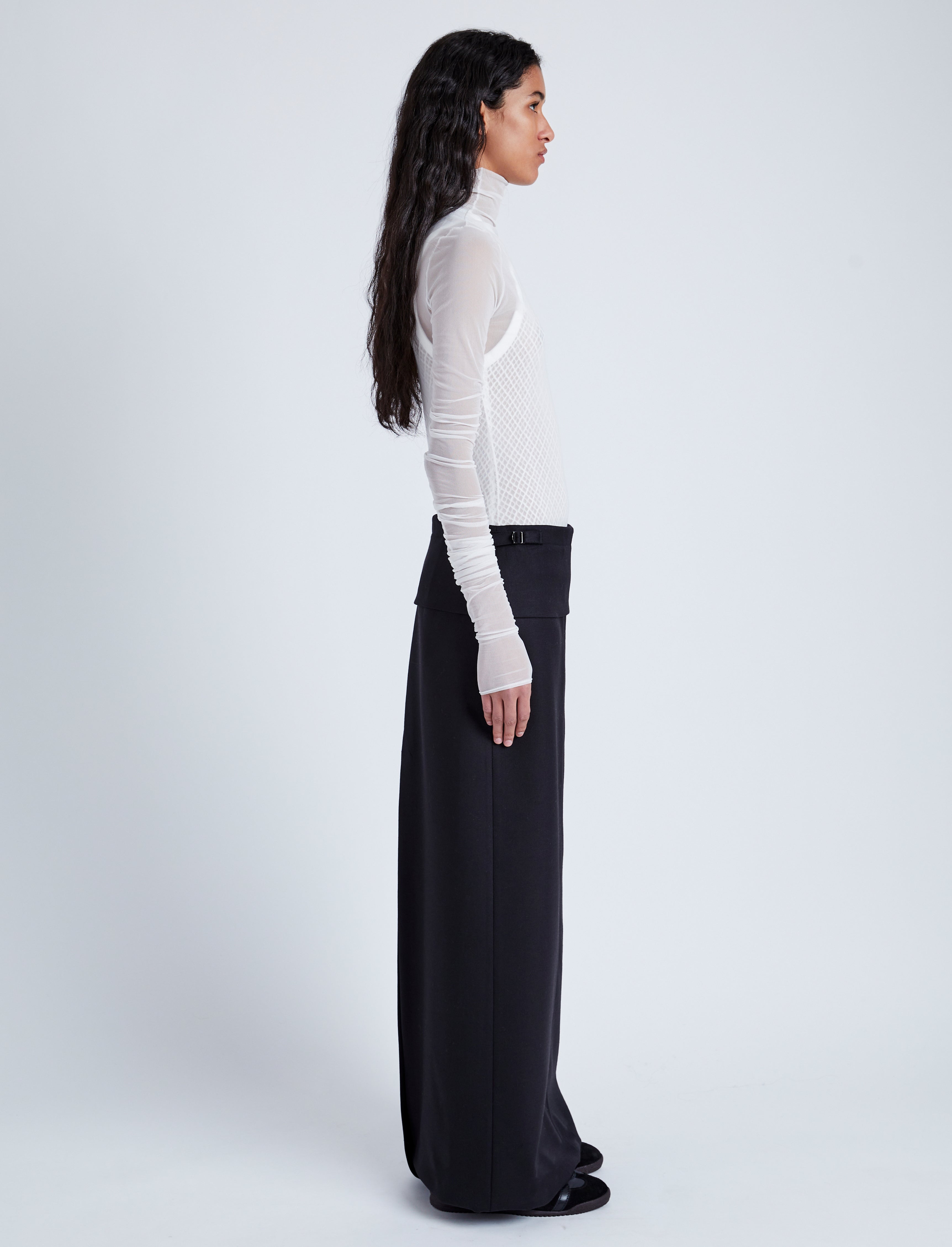 Adriana Skirt in Wool Twill Suiting - 3