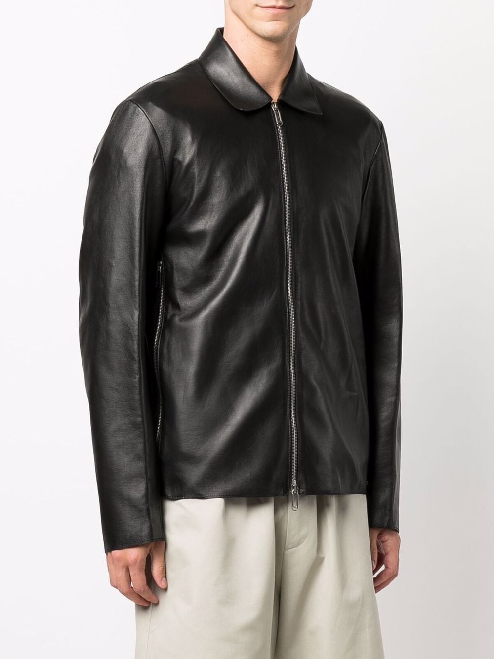 lambskin shirt jacket - 3