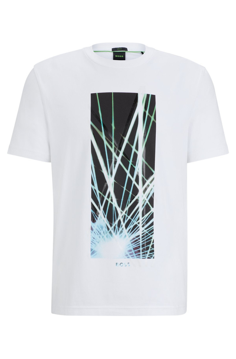 REGULAR-FIT T-SHIRT IN STRETCH COTTON WITH SEASONAL ARTWORK 1