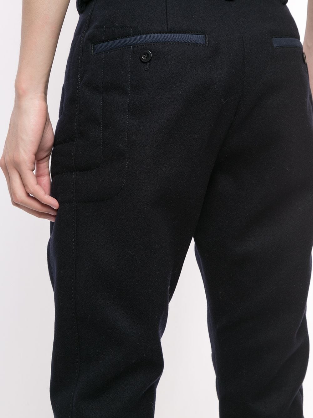 wool straight-leg trousers - 5