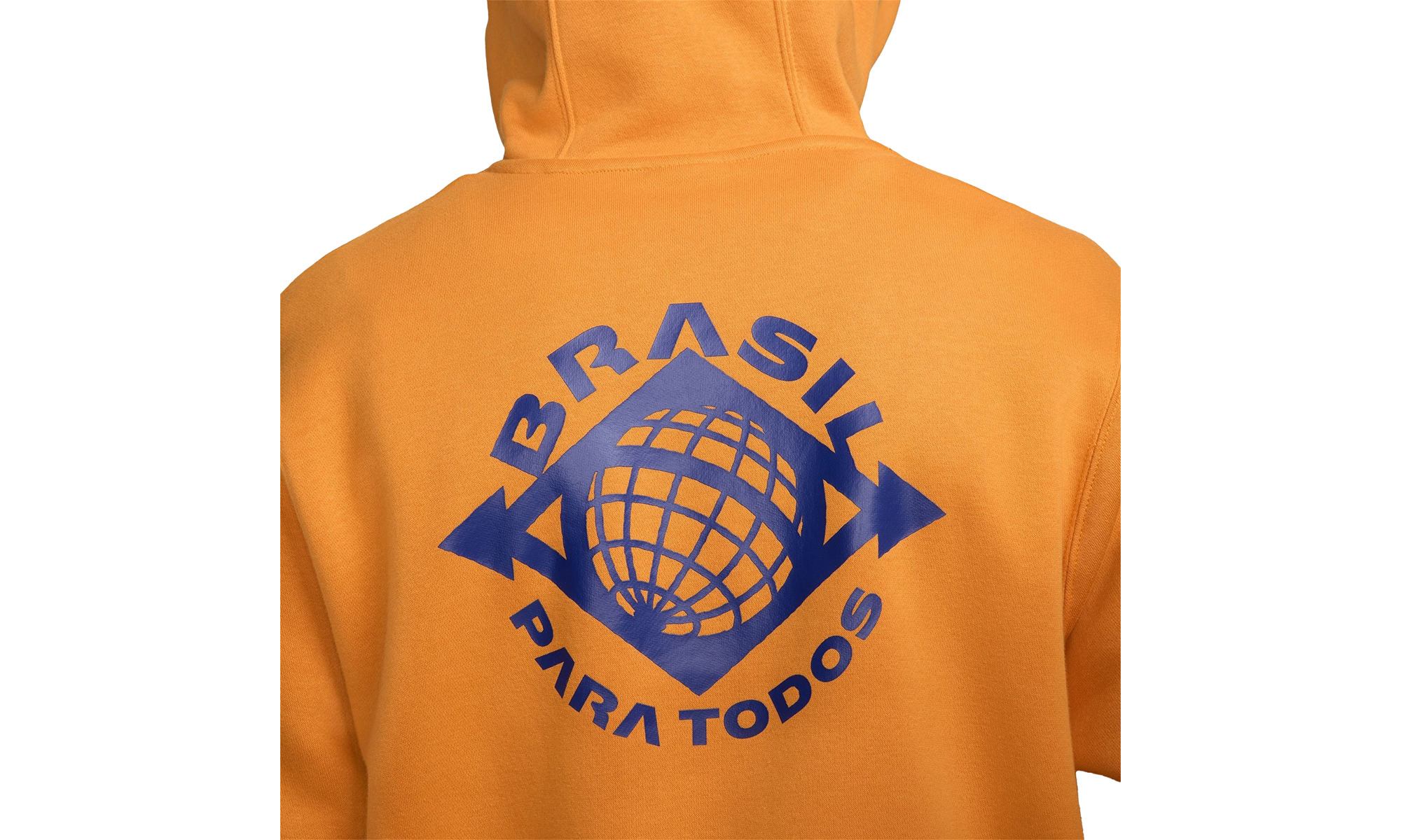 BRAZIL CLUB SOCCER PULLOVER HOODIE "Orange" - 2