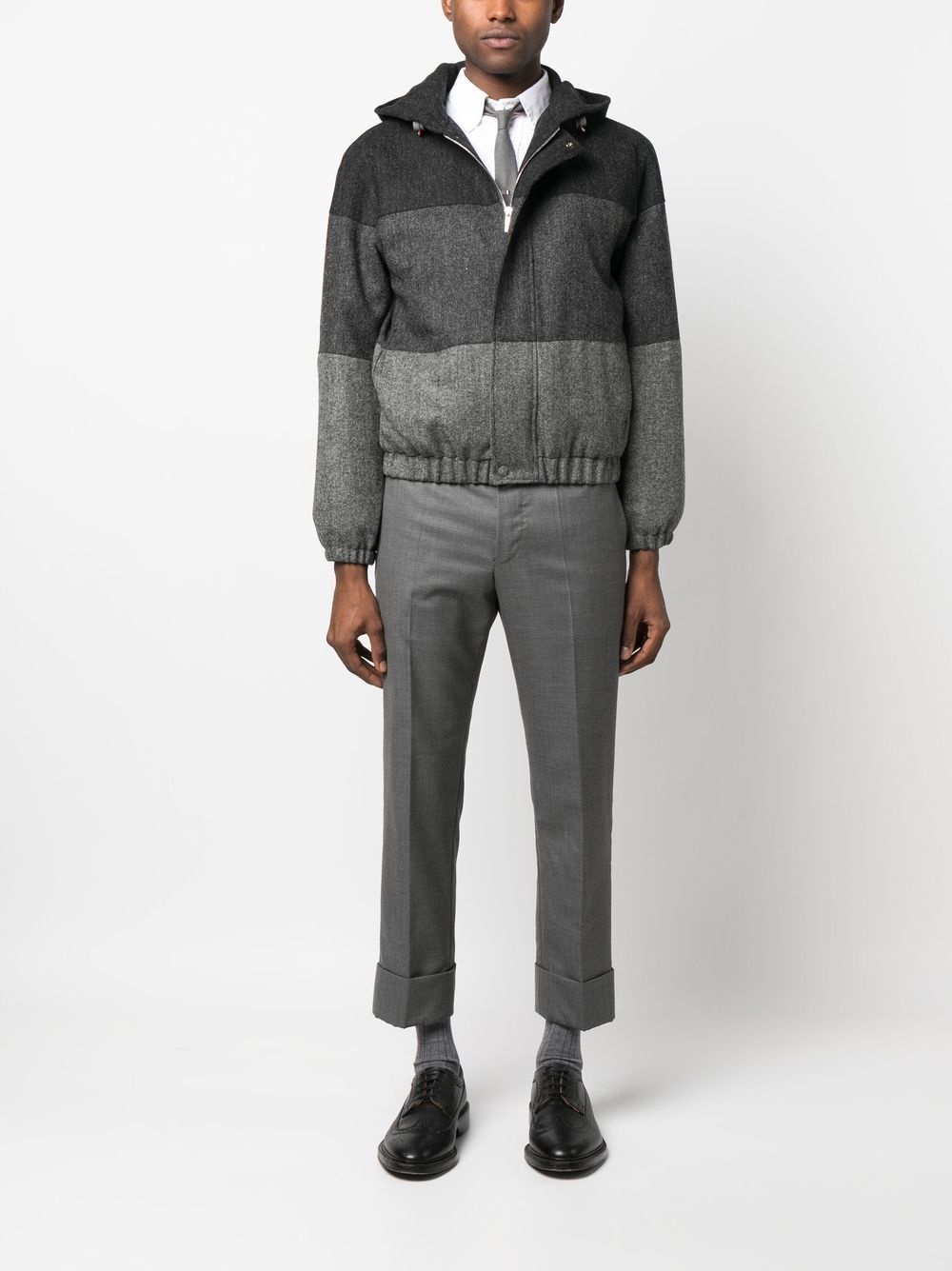 padded colour-block panel jacket - 2