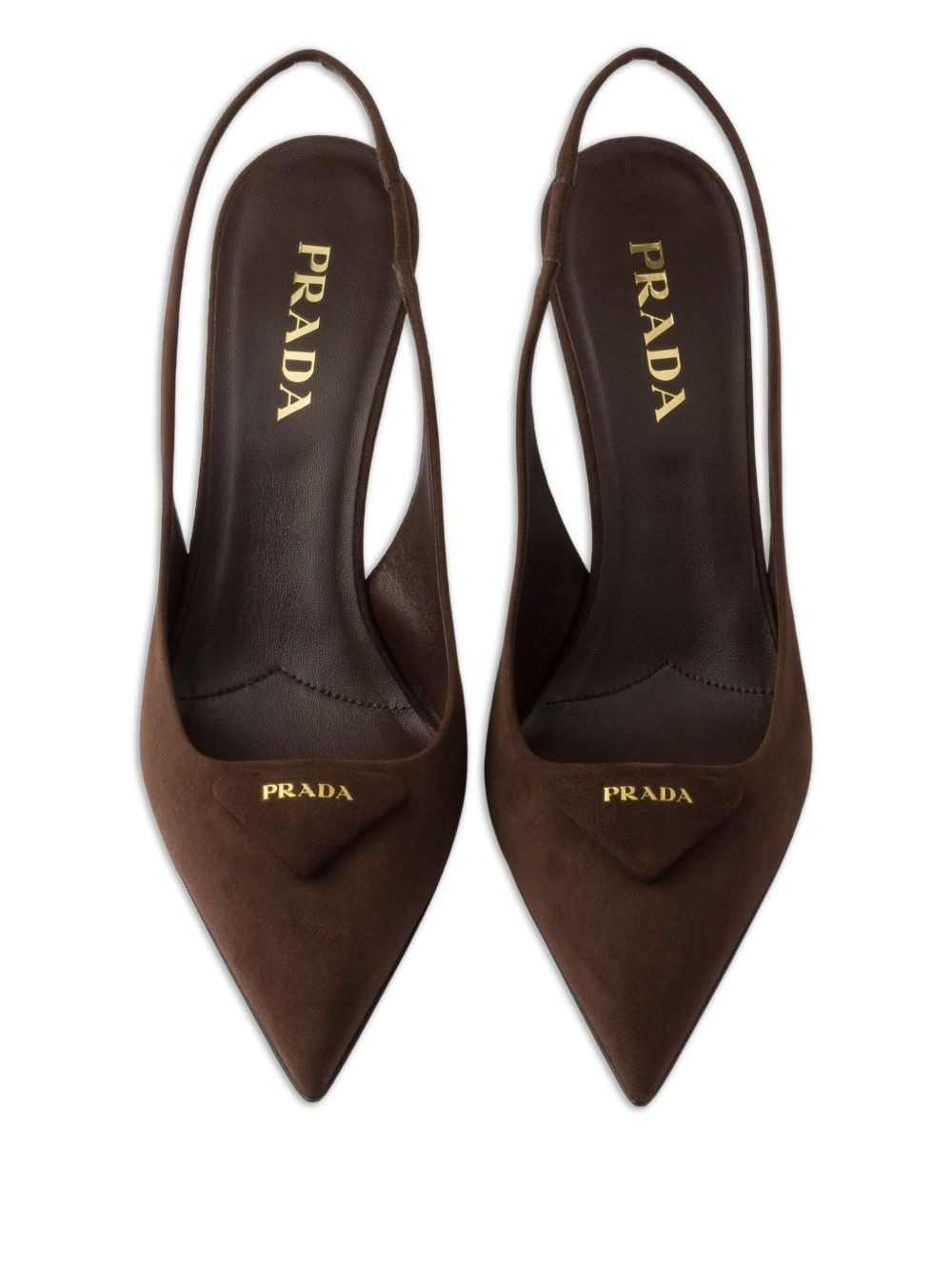 75mm slingback triangle-logo pumps - 4