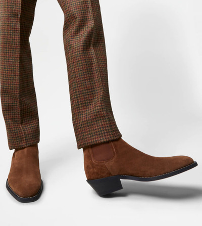 Tod's ANKLE BOOTS IN SUEDE - BROWN outlook