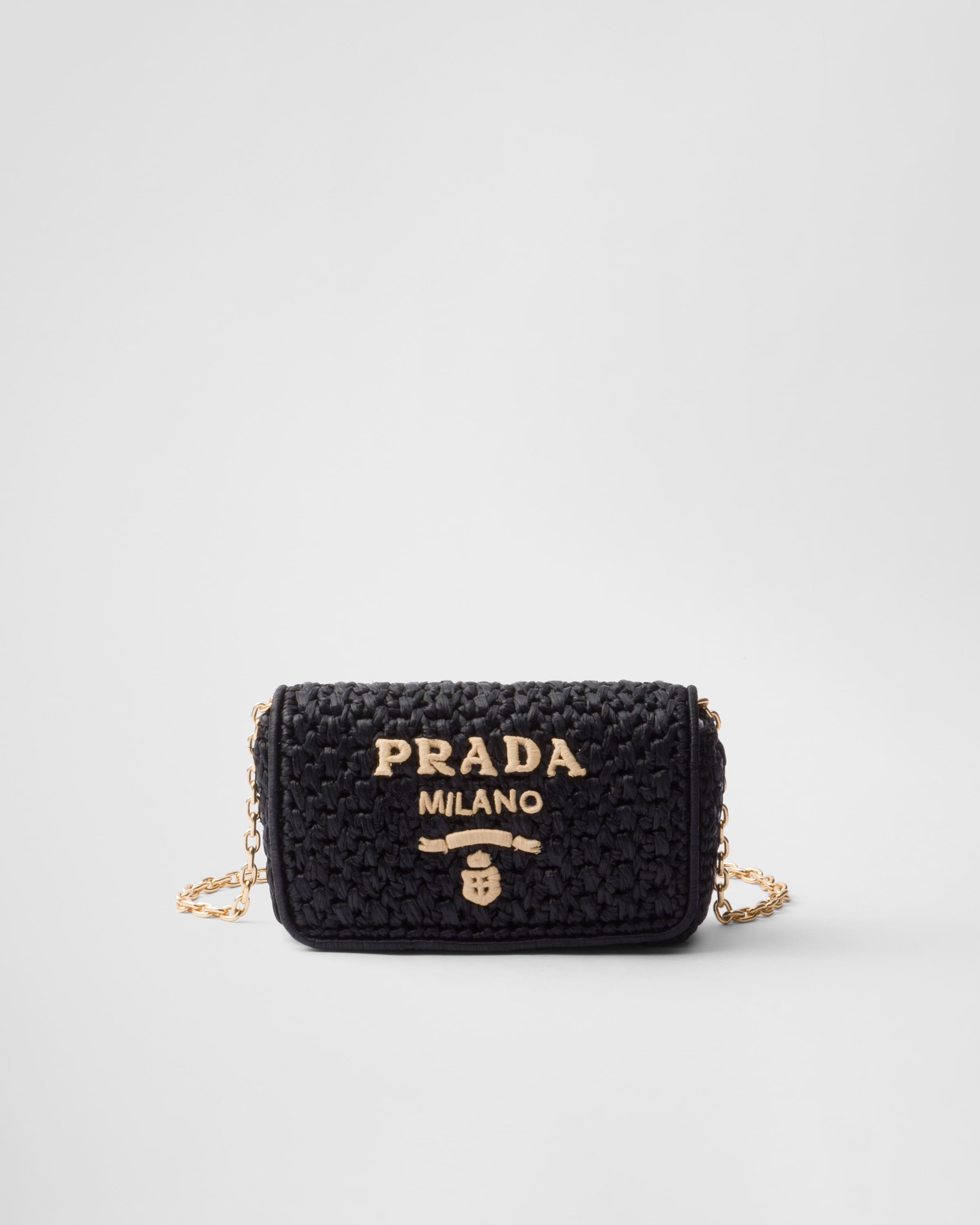 Woven fabric shoulder bag - 1