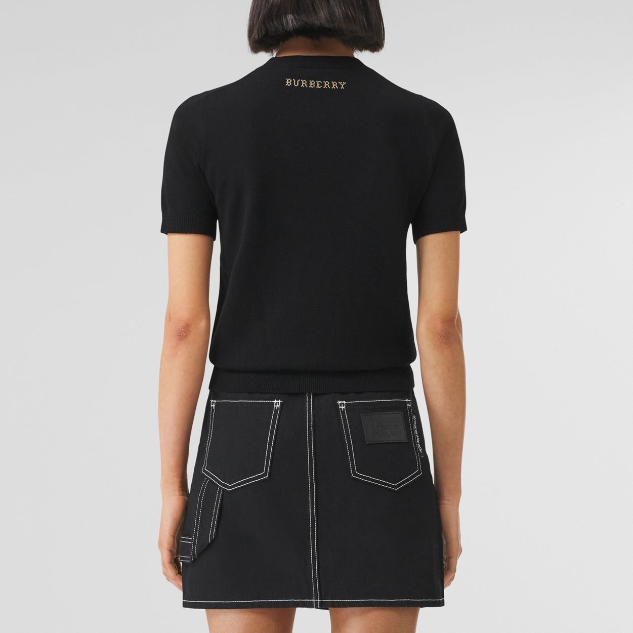 Deer Graphic Intarsia Wool Cashmere Blend Top - 4