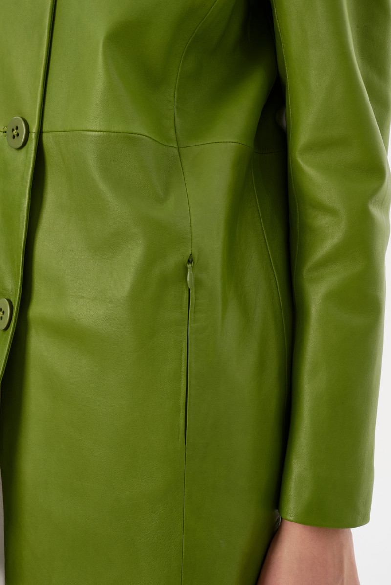 BELEN | Longline Leather Coat 4