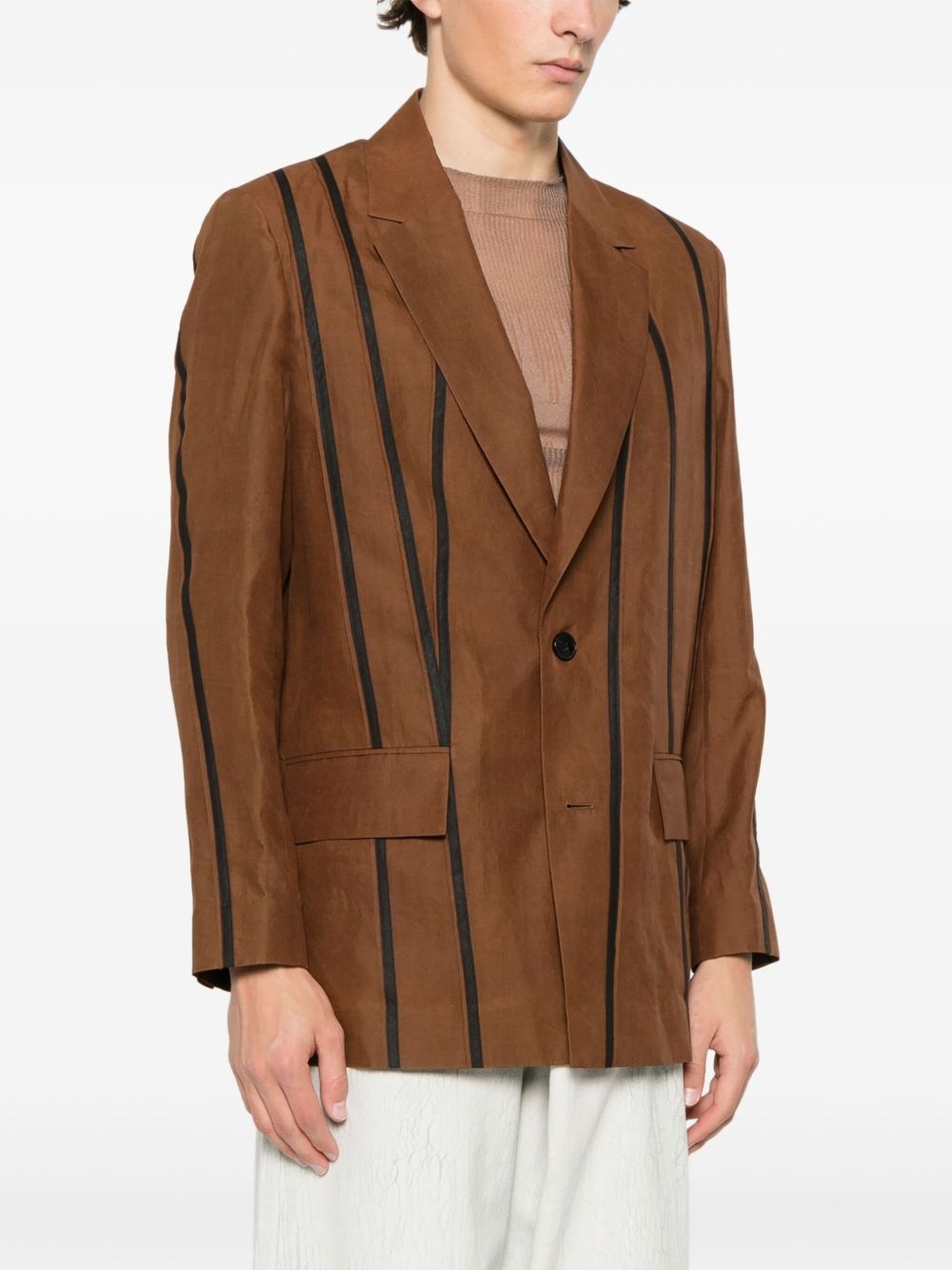 stripe-detail blazer - 3