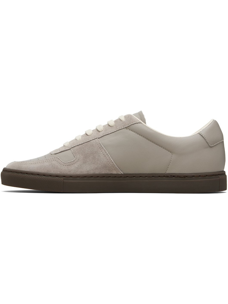 Common Projects Gray BBall Slim Gum Brown Sole Sneakers outlook