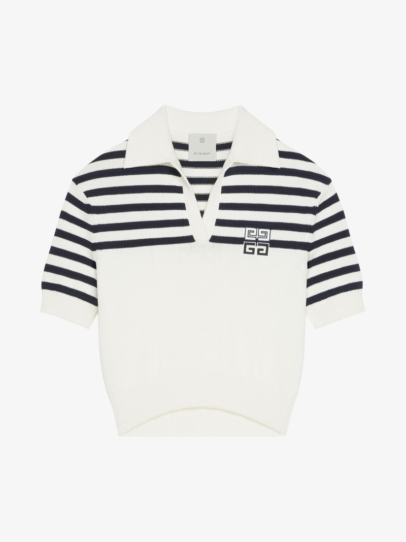 4G STRIPED POLO SWEATER IN WOOL AND CASHMERE 1