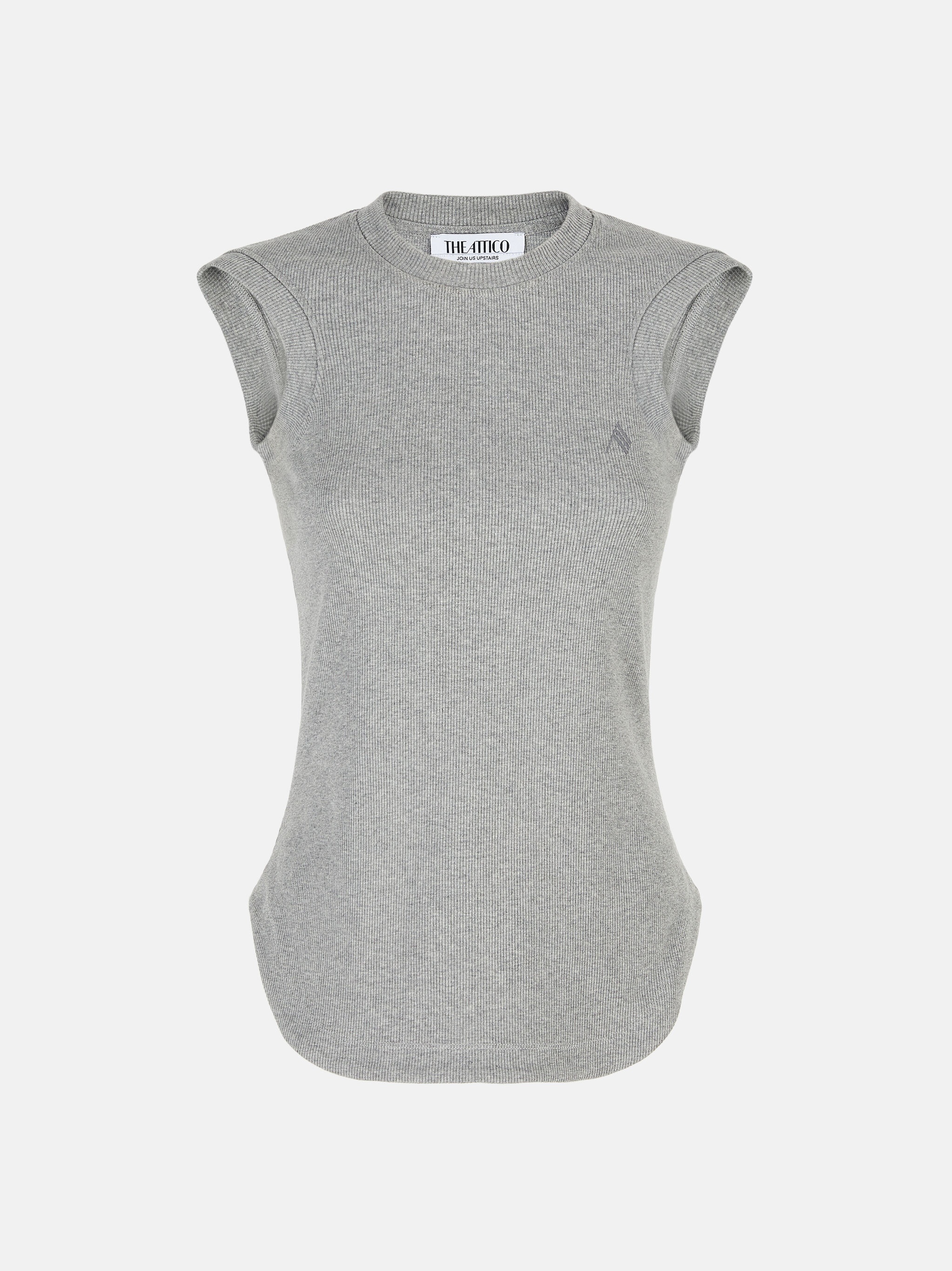 ''REESE'' MELANGE GREY TANK TOP - 1