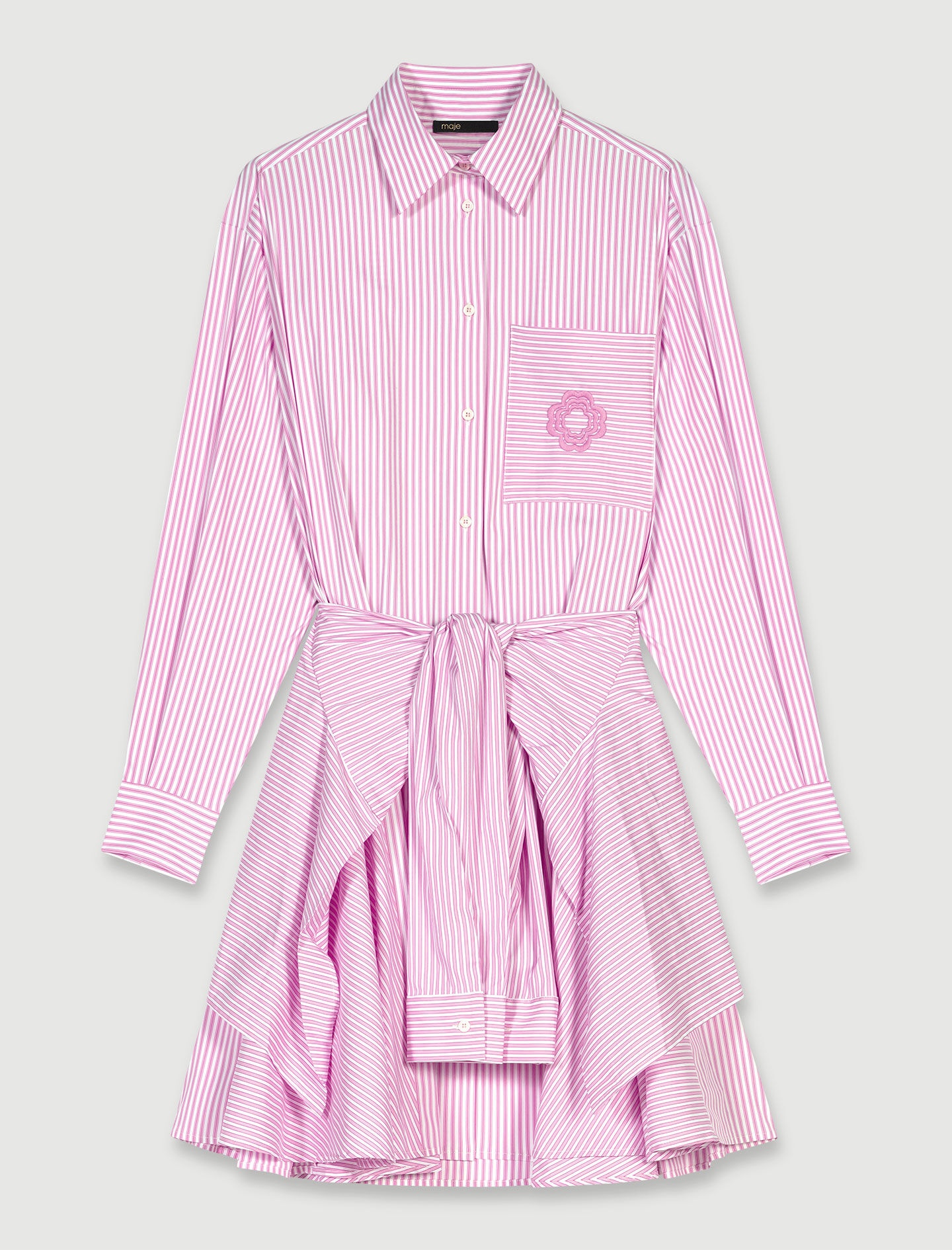 Striped shirt dress - 1
