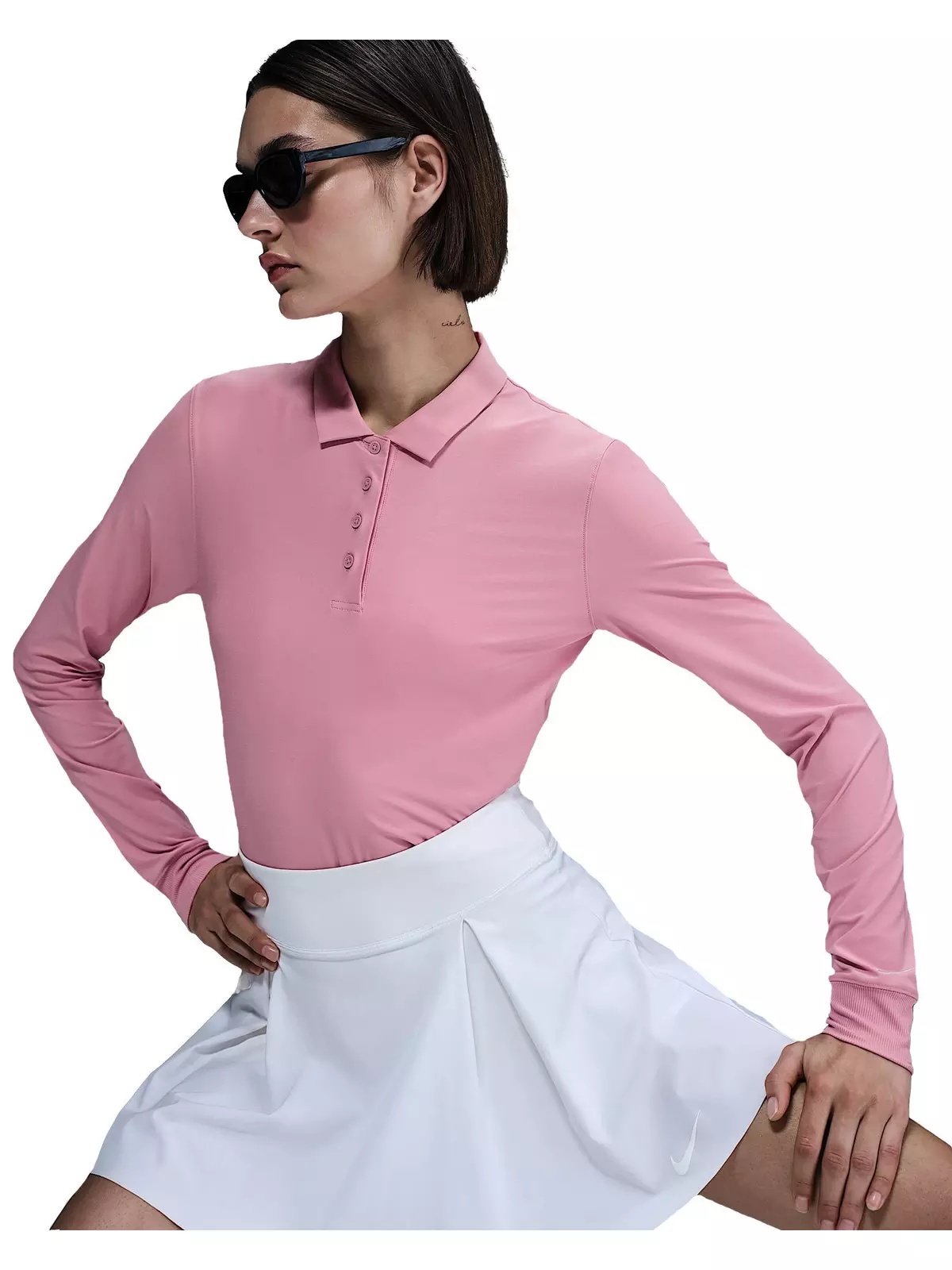 Women's Victory Dri-FIT Long-Sleeve Polo - Pink - 3