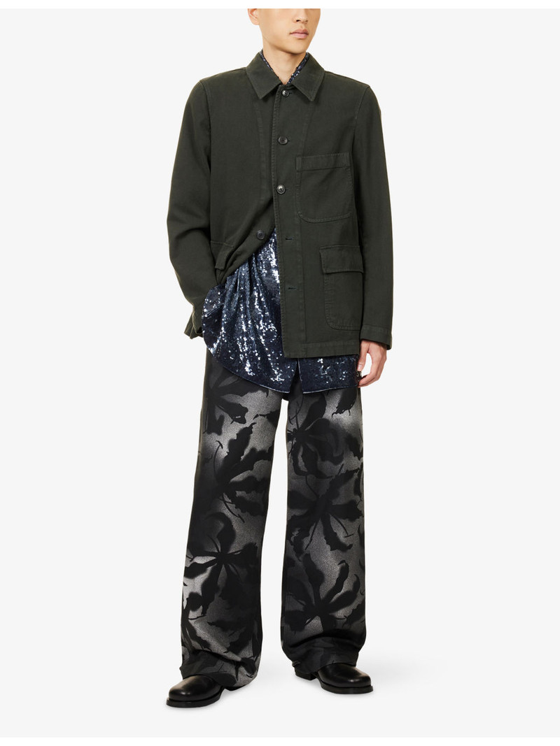 Dries Van Noten Braxton Flap-Pocket Cotton Jacket outlook