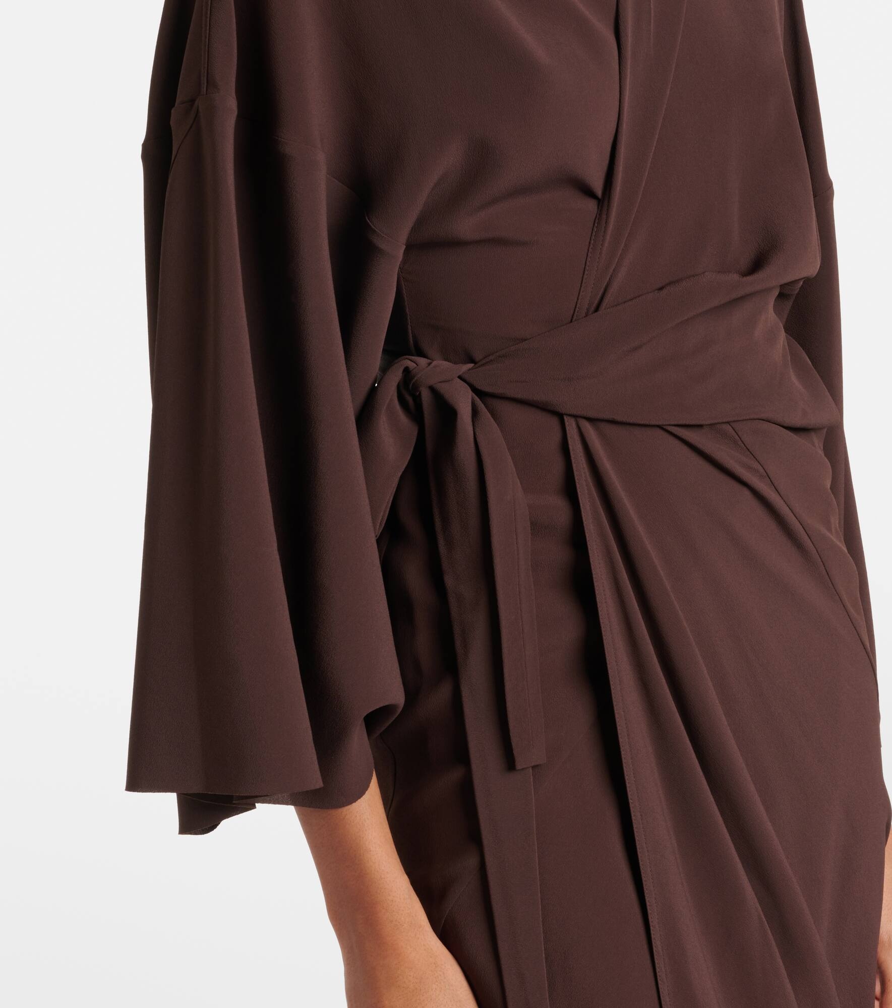 Satin wrap gown - 5