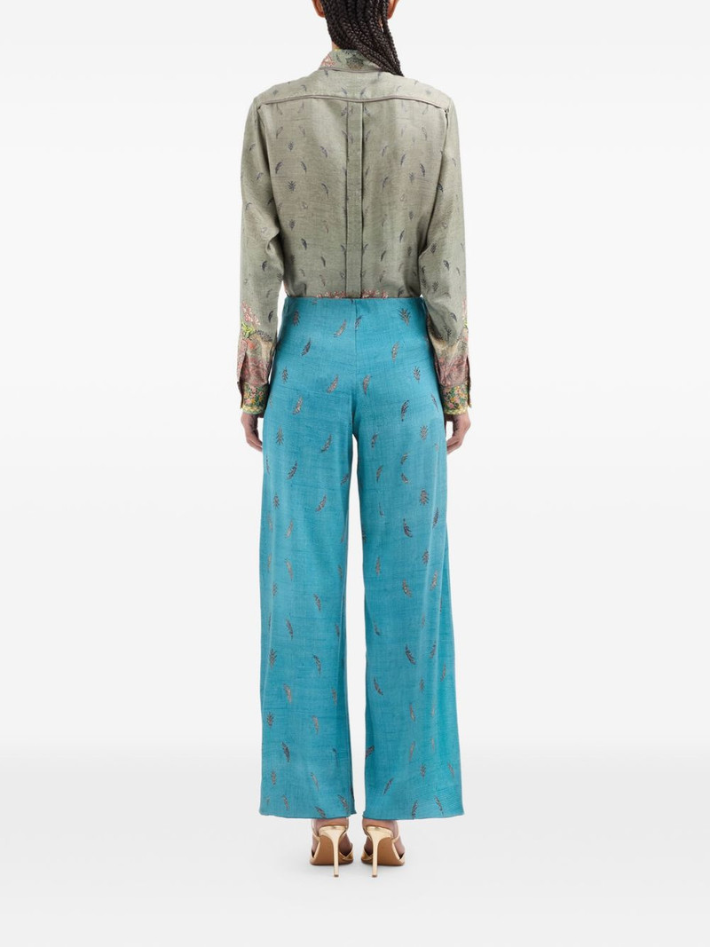 Adanastr leaf-print palazzo pants 4