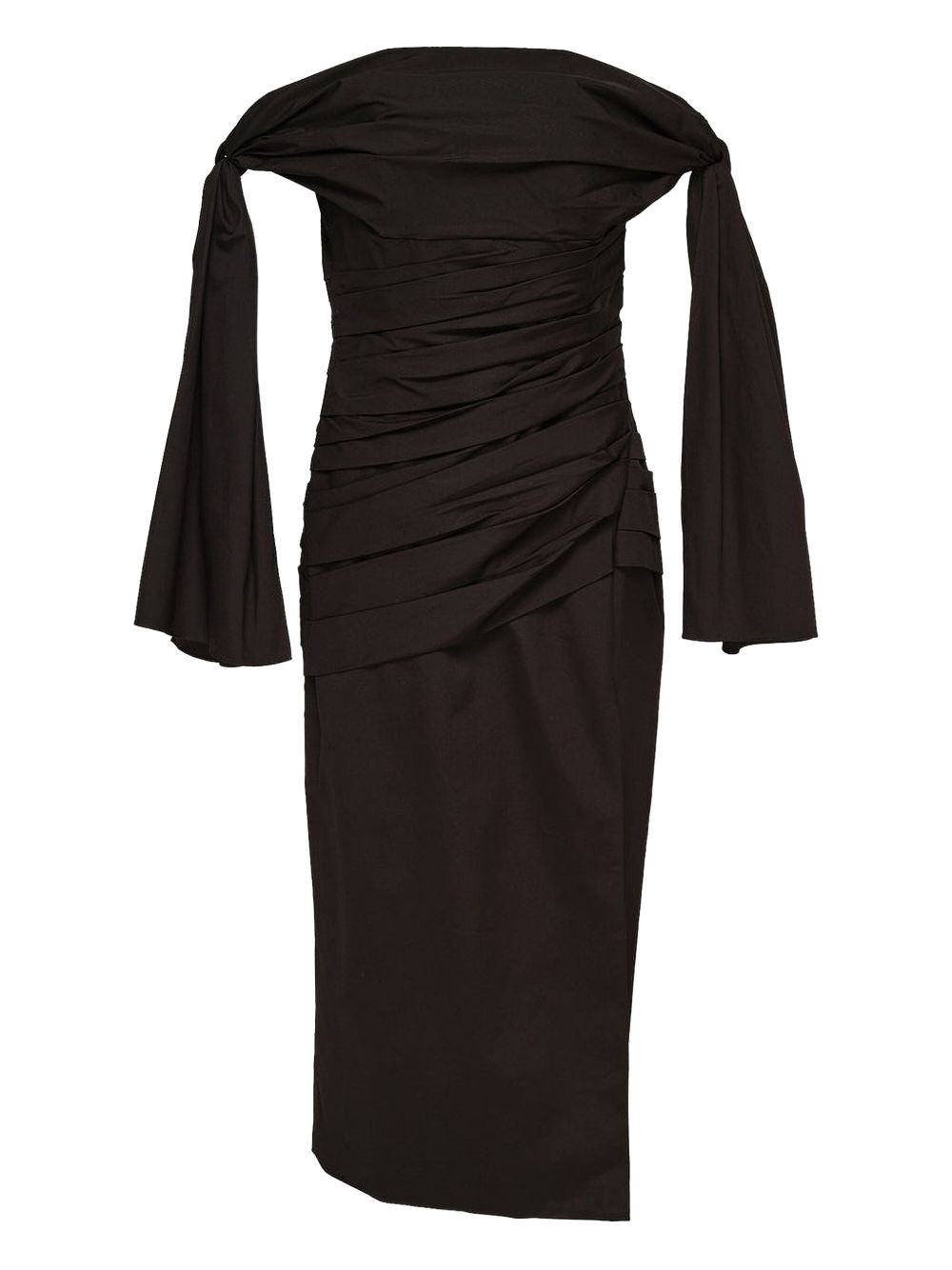 ruched off-shoulder dress - 2