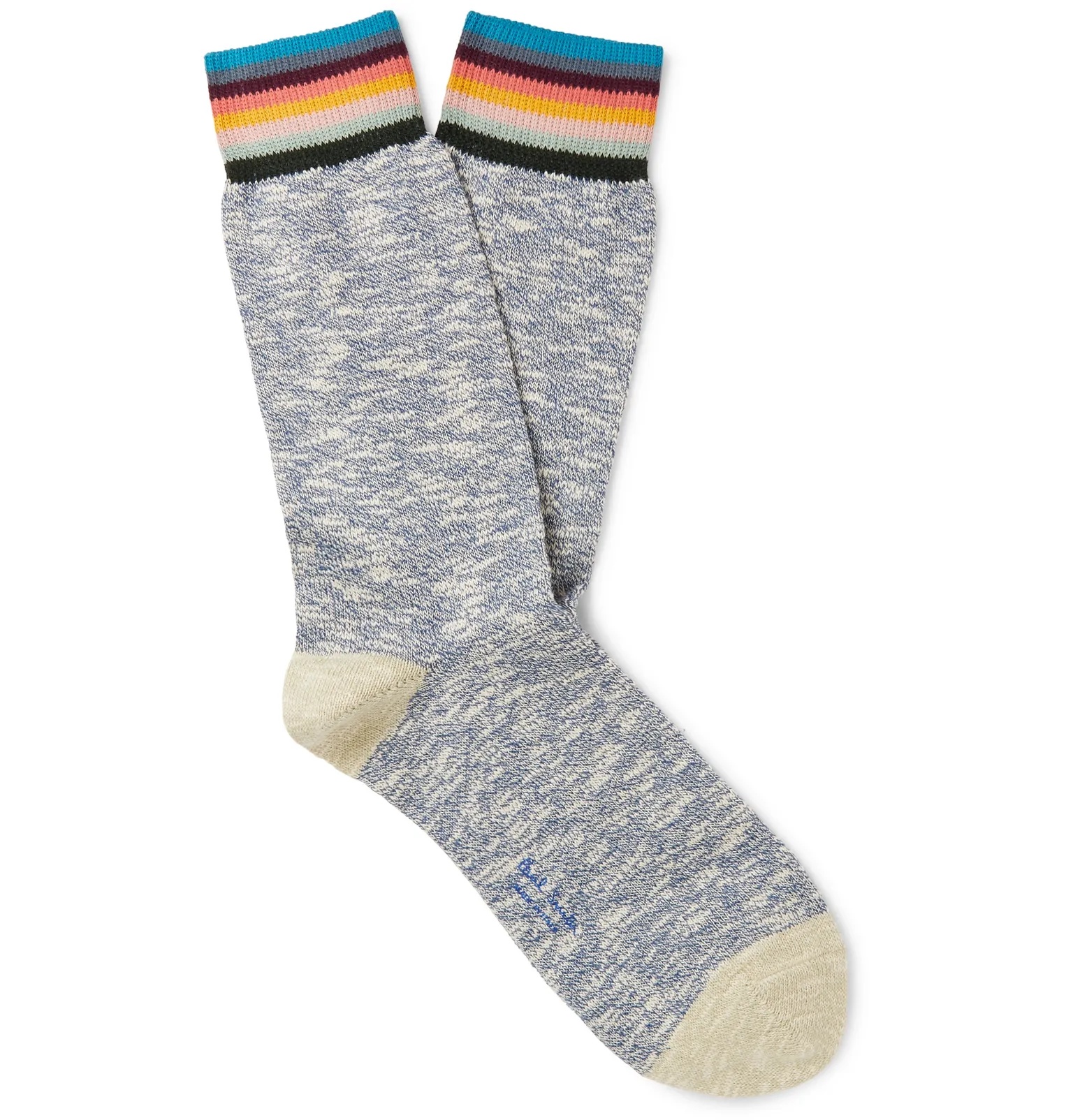 Naveen Striped Cotton-Blend Socks - 1