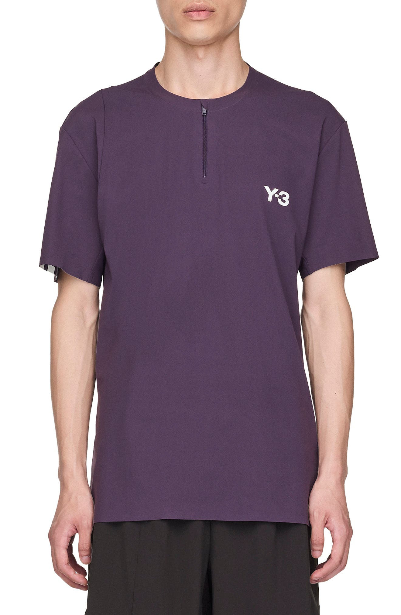 adidas Y-3 Zip T-Shirt in Aurora Plum at Nordstrom - 1