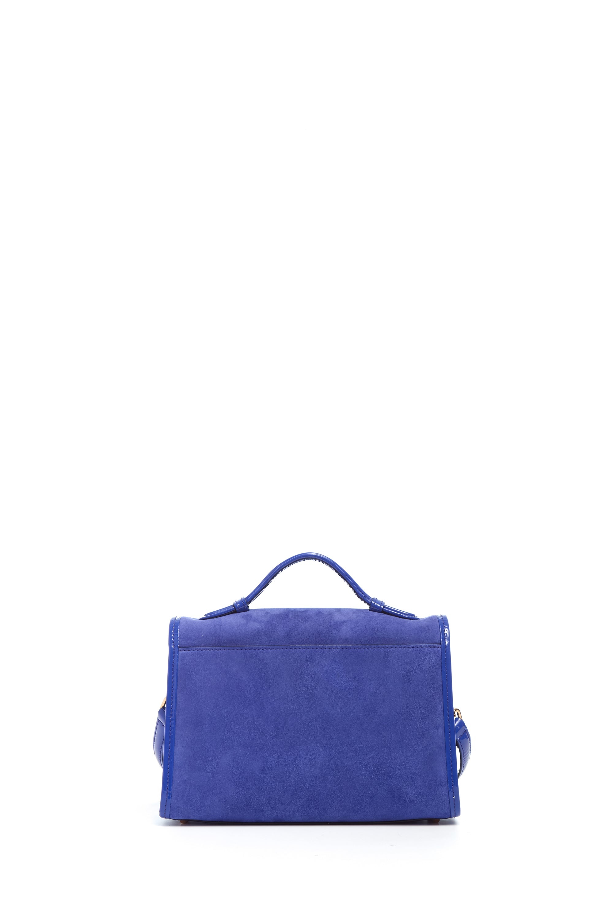 Small Leonora Flap Bag in Cobalt Suede - 3