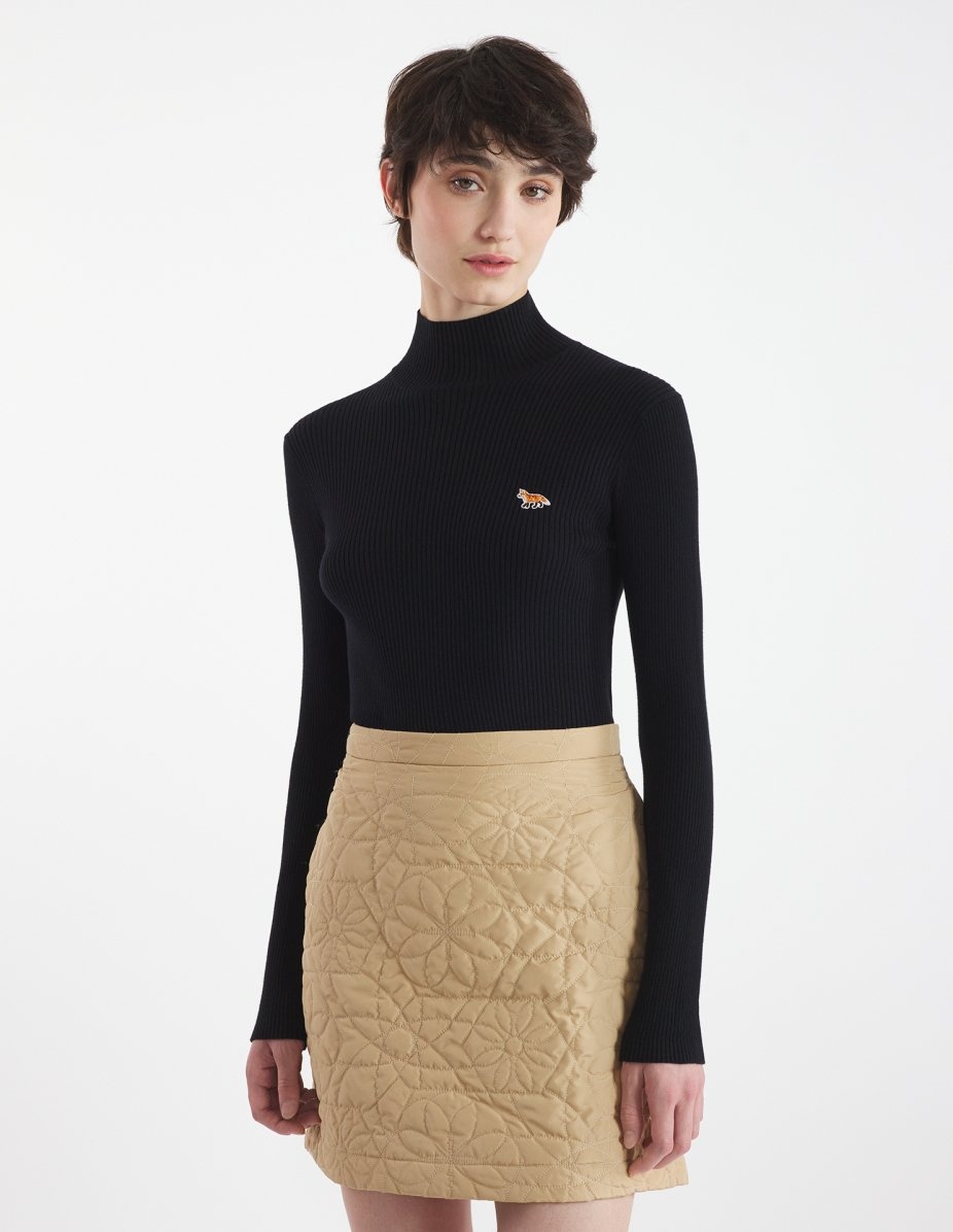 BABY FOX PATCH FINE RIBBED TURTLENECK - 3