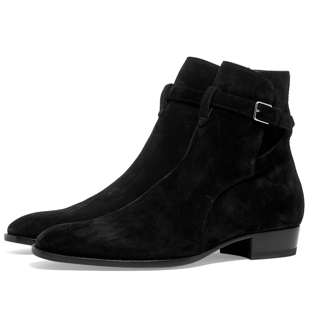 Saint Laurent Wyatt 30mm Suede Jodhpur Boot - 1